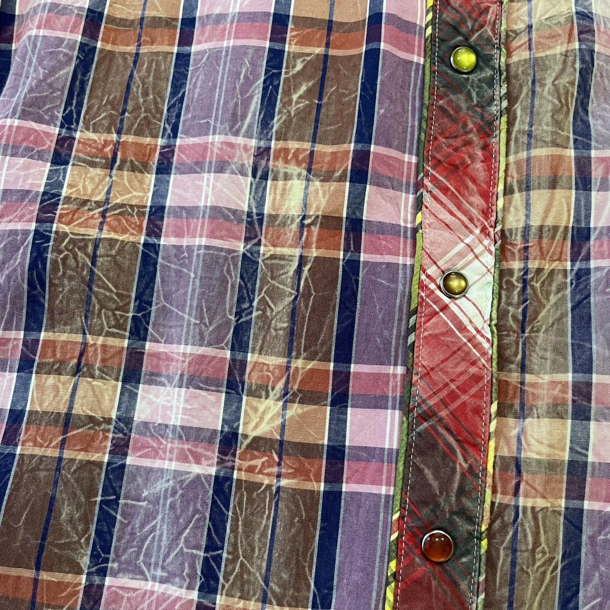 Japanese Brand Multicolor Patchwork Flannel Snap American Gambler Masters Size US XXL / EU 58 / 5 - 11 Thumbnail