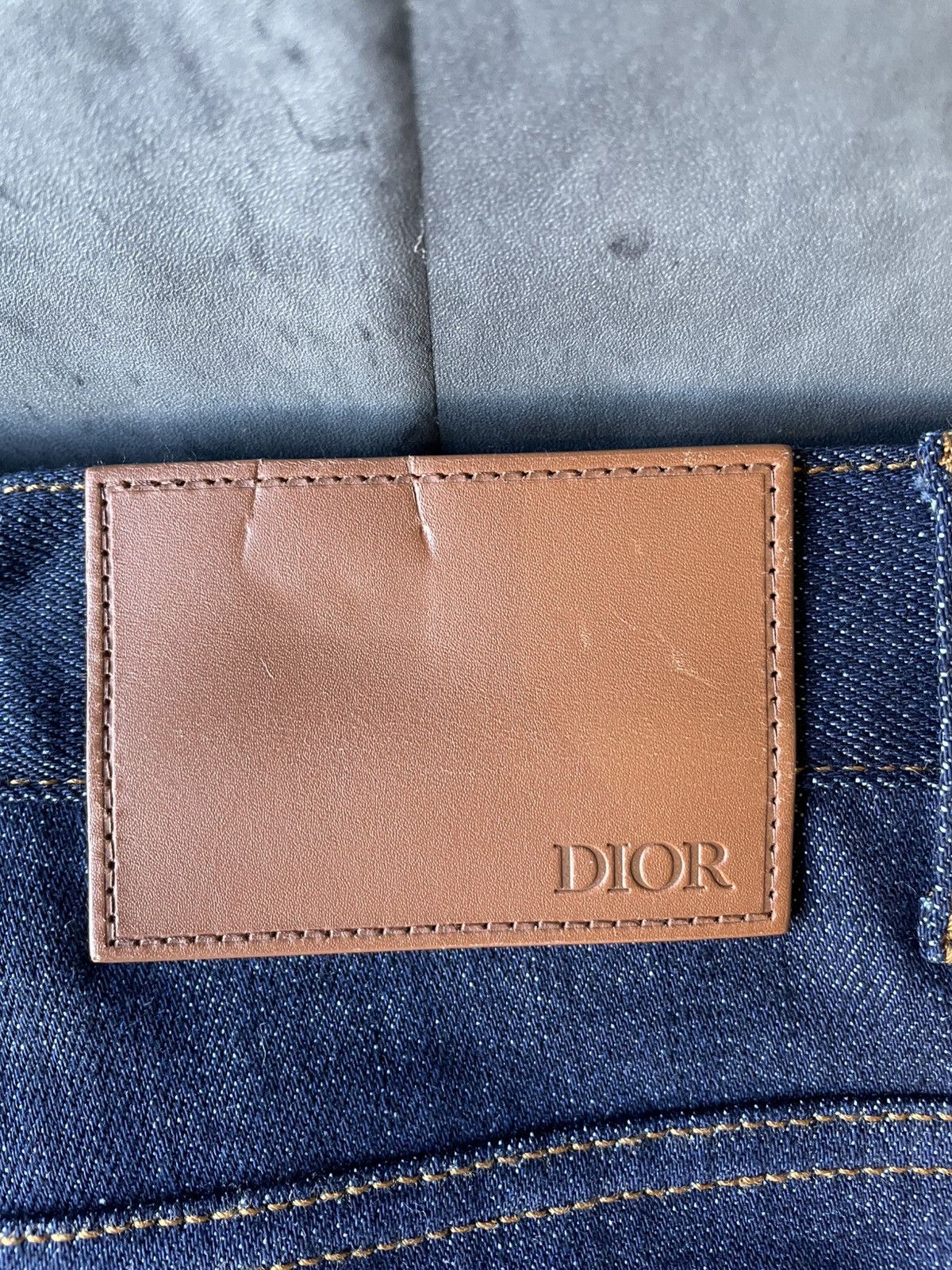 Dior USED CHRISTIAN DIOR CUFF DENIM JEANS SLIM 17.5 SIZE 34 Size US 34 / EU 50 - 18 Thumbnail