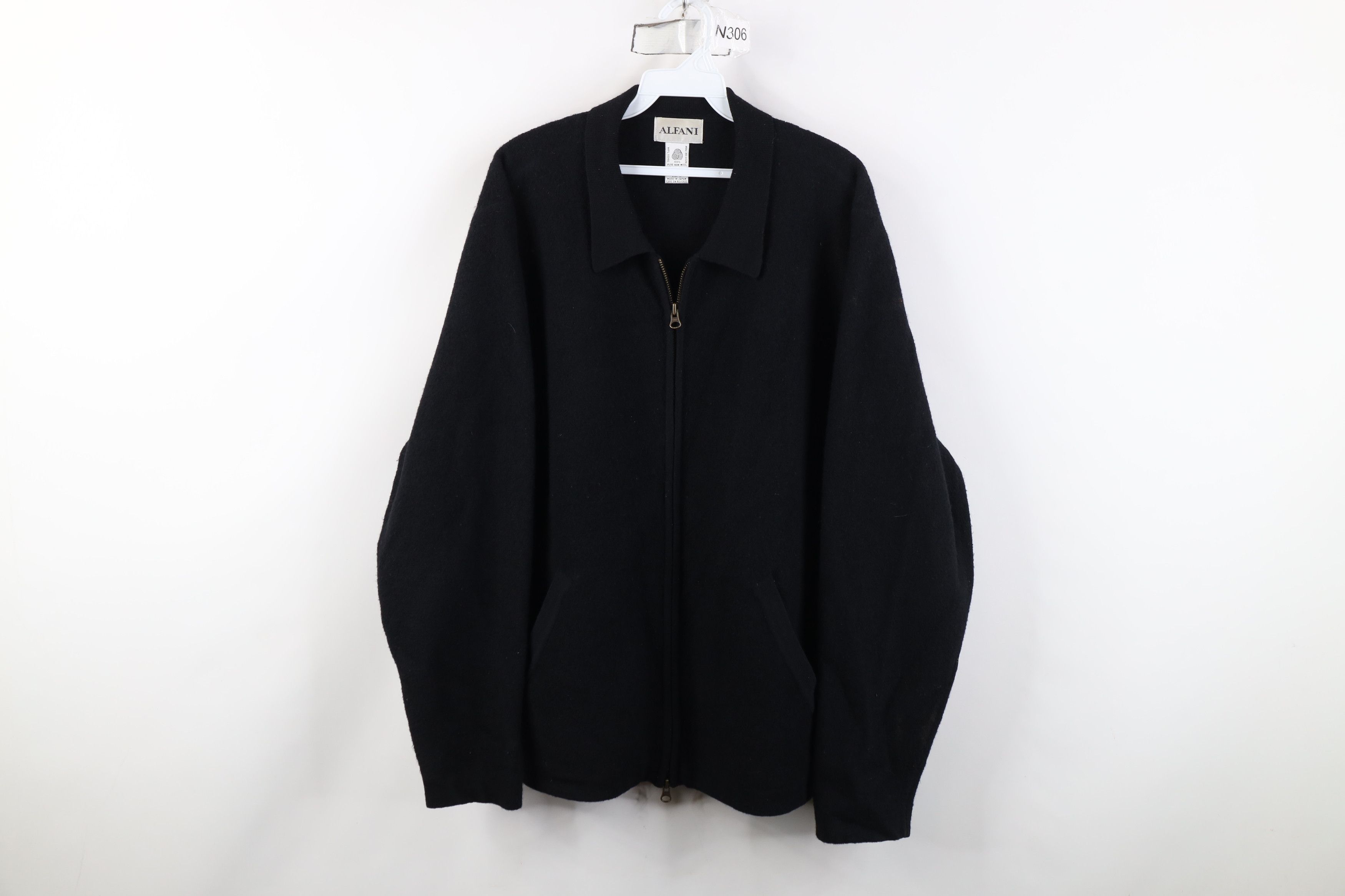 Vintage Vintage 90s Streetwear Full Zip Bomber Jacket Black Japan Size US L / EU 52-54 / 3 - 1 Thumbnail