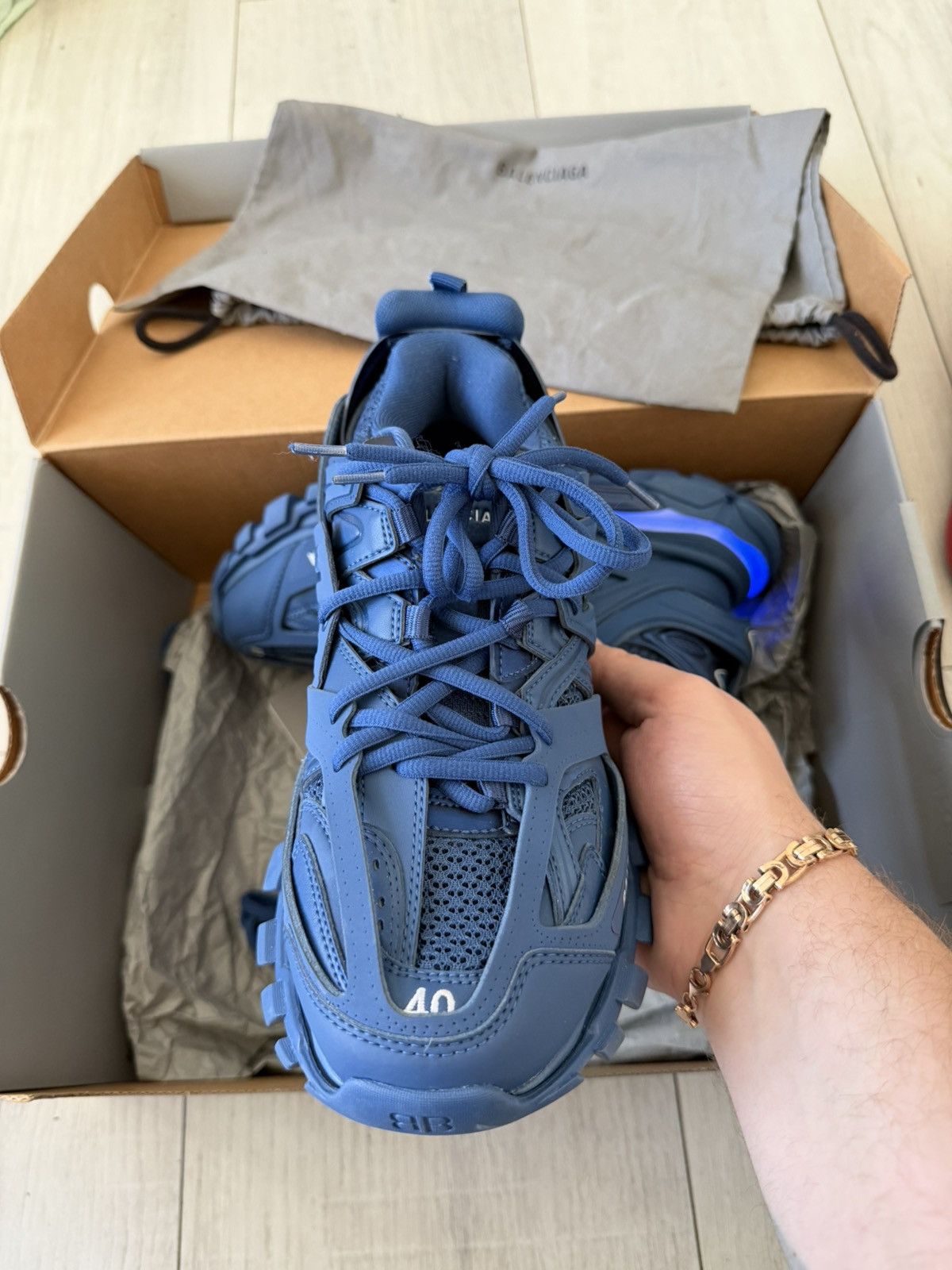 Balenciaga Balenciaga Track Led Blue Size US 7 / EU 40 - 2 Thumbnail