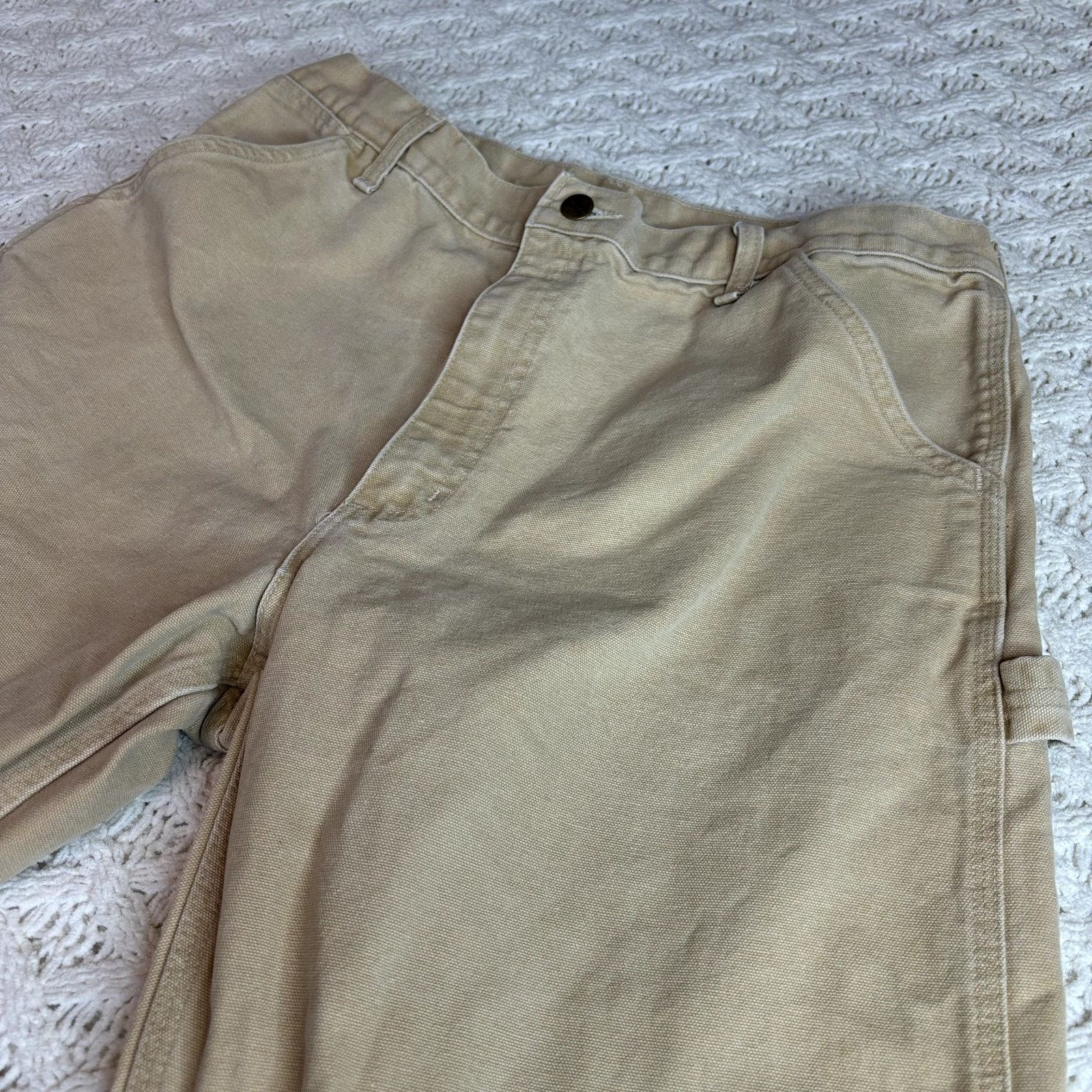 VTG Made In USA Carhartt Canvas Work Pants Men's 34x28 Grung