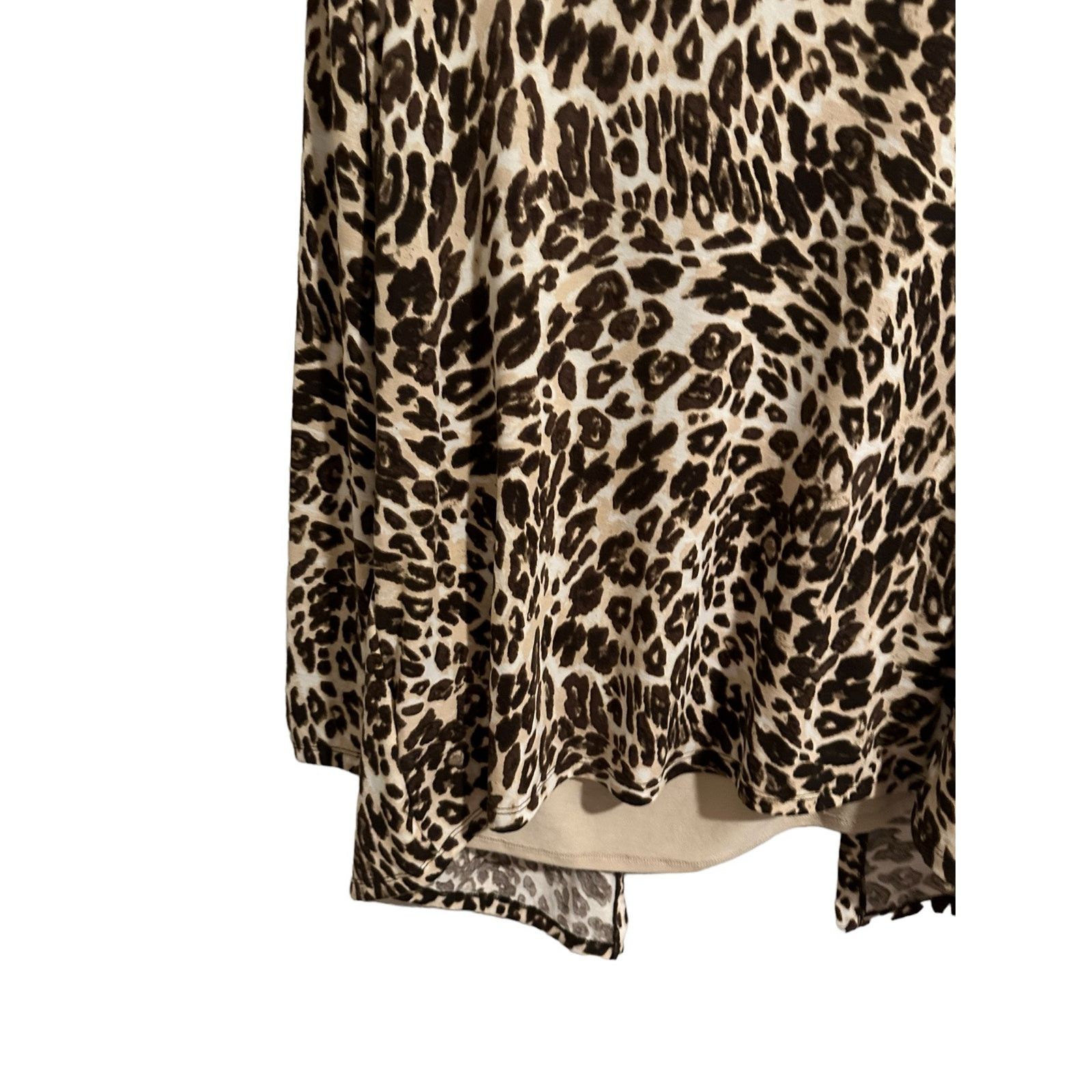 Other White Stagg Leopard Print Brown and Tan Long Sleeve Blouse Size M / US 6-8 / IT 42-44 - 12 Thumbnail