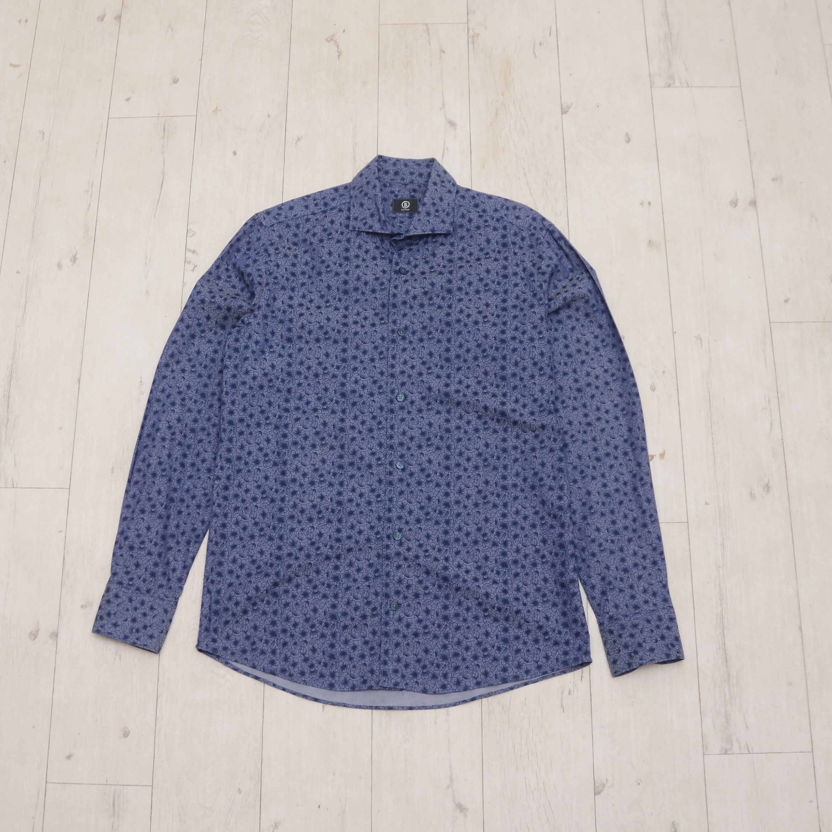 Bogner Bogner Men's Shirt M Long Sleeve Floral Print Blue Casual Size US M / EU 48-50 / 2 - 1 Thumbnail