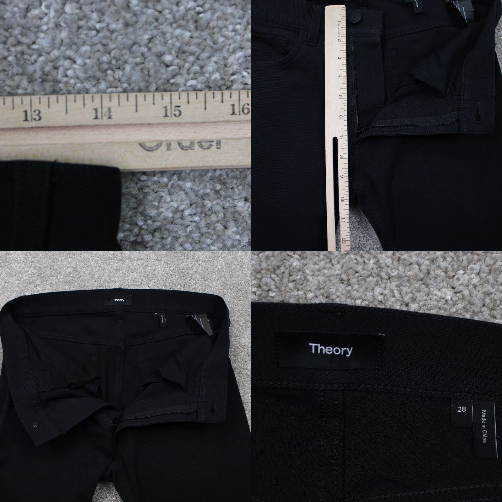 Theory Theory Neoteric Twill Pants Men 28 Black Cotton/Nylon Stretch w/28" inseam Size US 28 / EU 44 - 8 Thumbnail