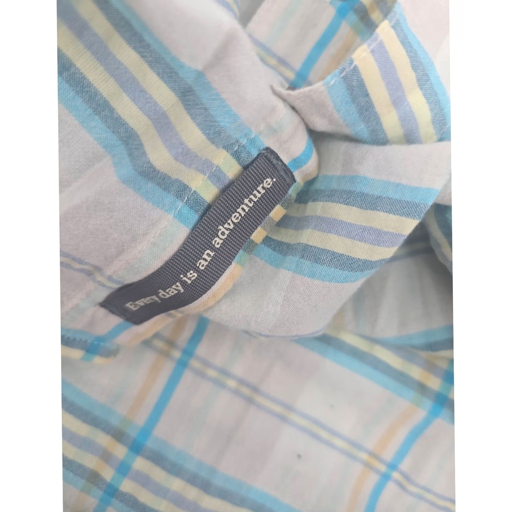 Toad&Co Toad&Co Button Front Shirt Men Medium Gray Blue Plaid Organic Cotton Long Sleeve Size US M / EU 48-50 / 2 - 5 Thumbnail