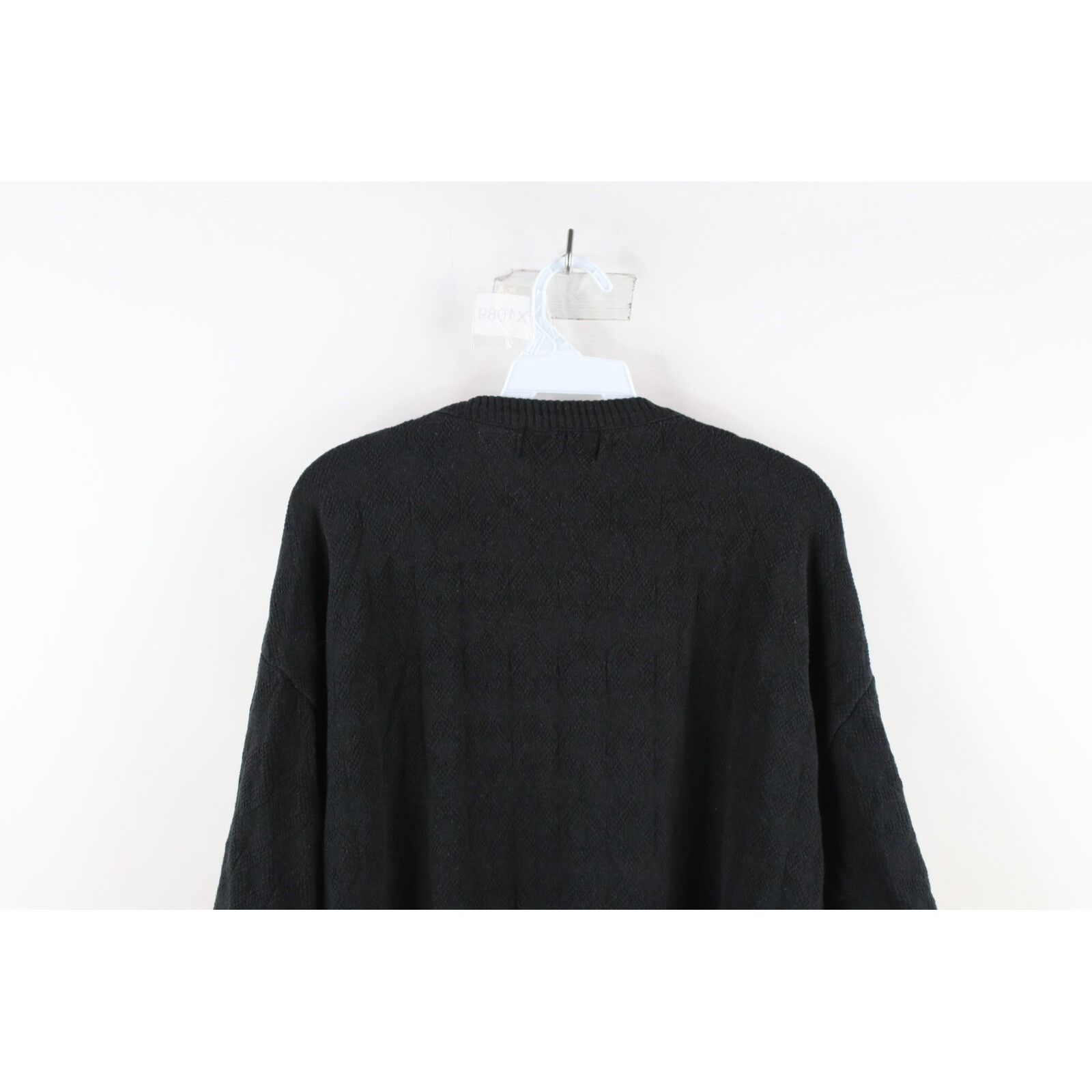 Vintage Vintage 90s Streetwear Distressed Diamond Knit Sweater Size US L / EU 52-54 / 3 - 9 Thumbnail