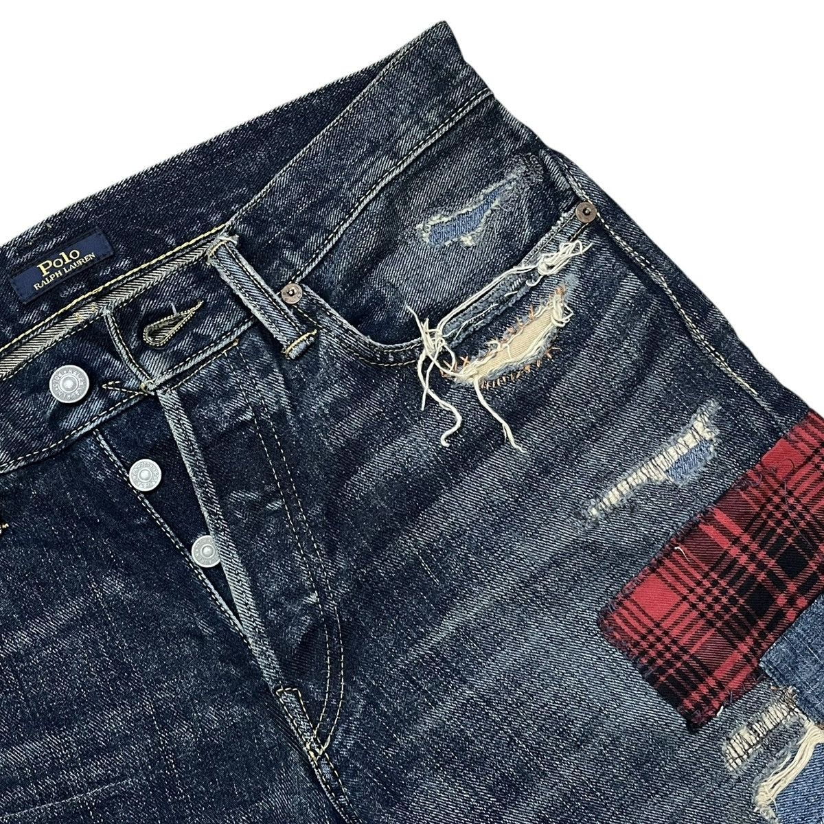Polo Ralph Lauren Polo Ralph Lauren Patchwork Distressed Selvedge Denim Jeans Size US 30 / EU 46 - 5 Thumbnail