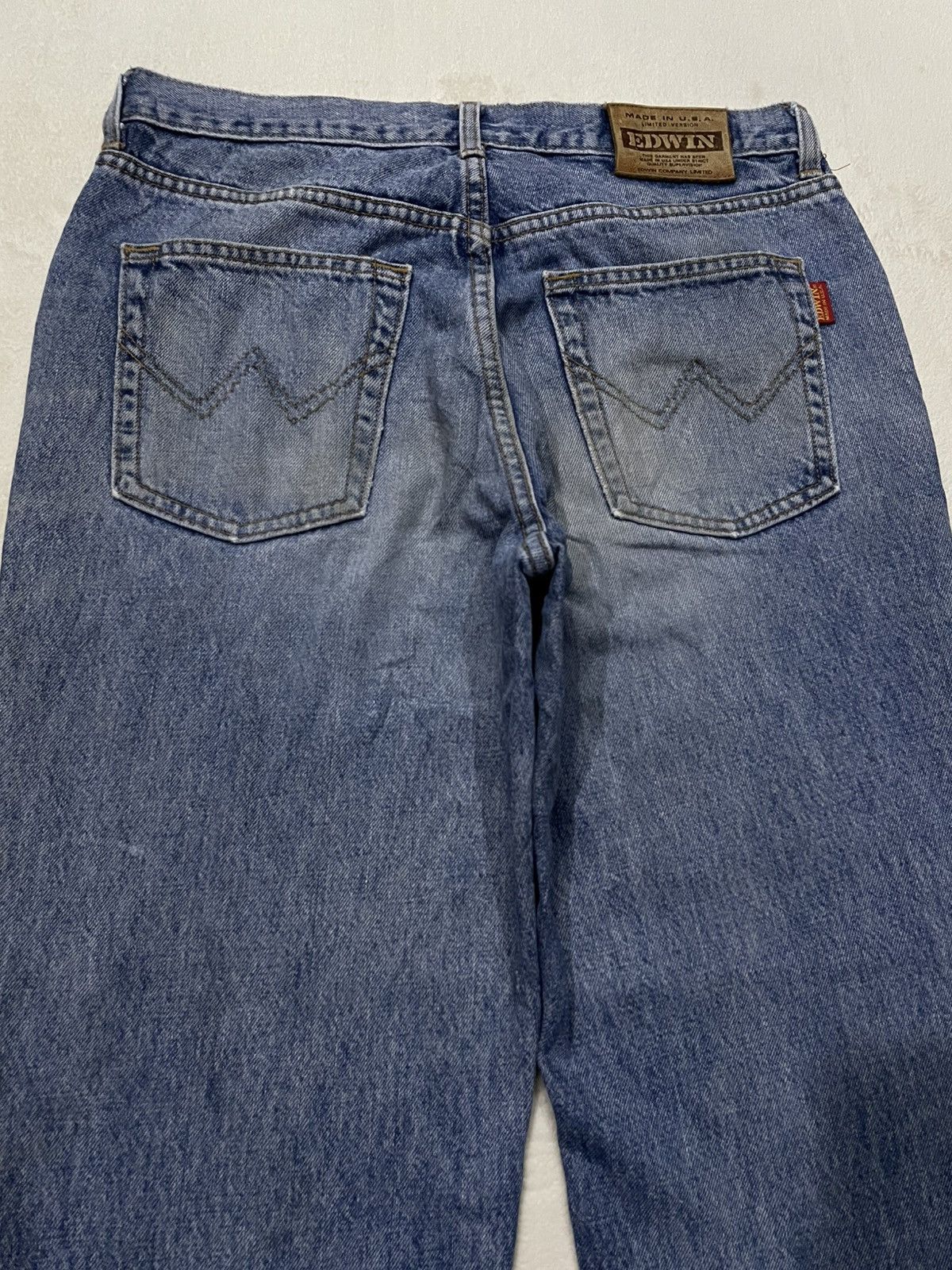 Edwin Vintage EDWIN Baggy Distress Mudwash Denim Jeans Size US 32 / EU 48 - 12 Thumbnail