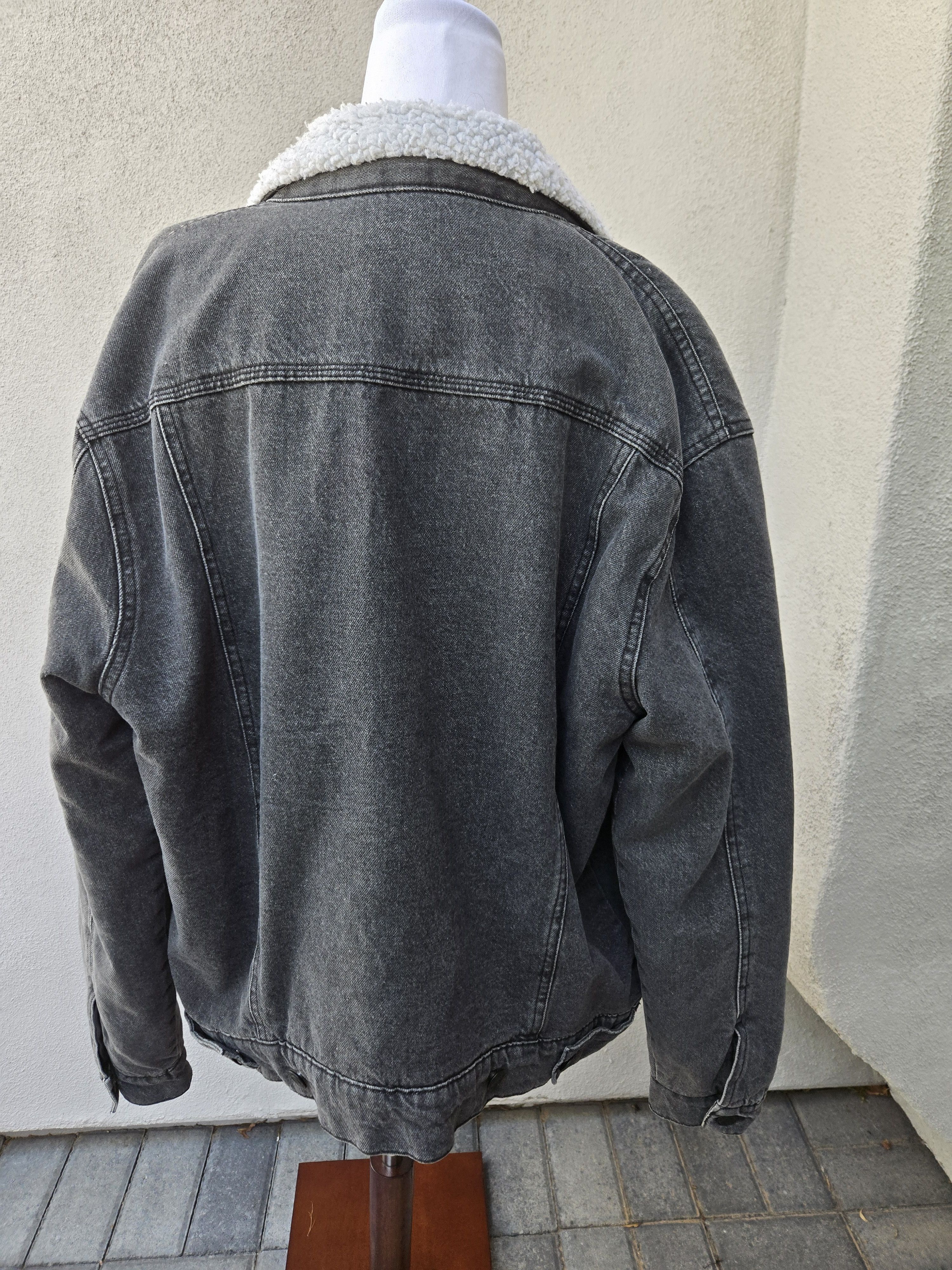 Other Sunrise Kingdom Faded Black Denim Sherpa Jean Jacket Size US M / EU 48-50 / 2 - 3 Thumbnail