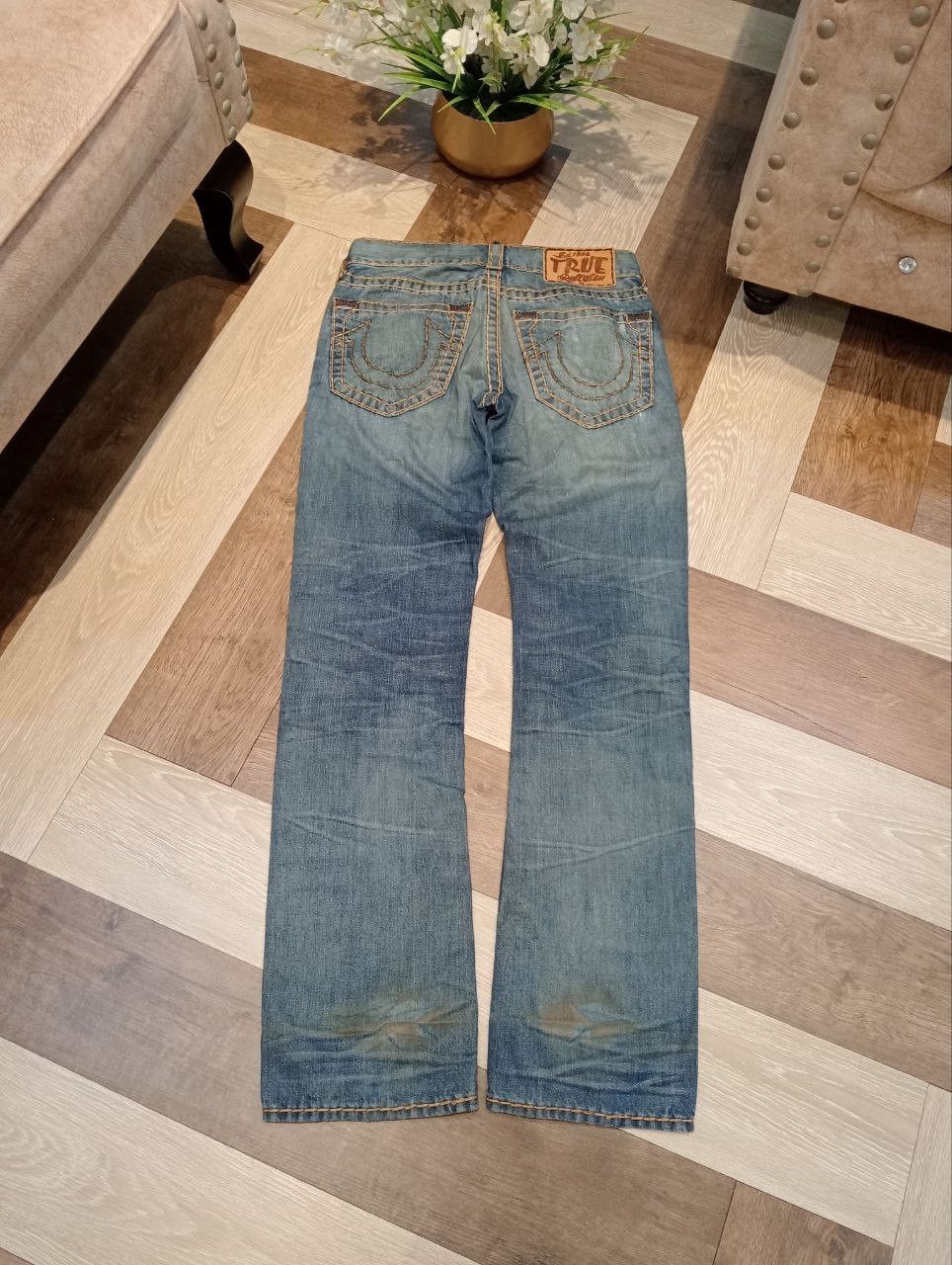 True Religion VINTAGE TRUE RELIGION WASHED BLUE DENIM PANTS Size US 29 - 1 Thumbnail
