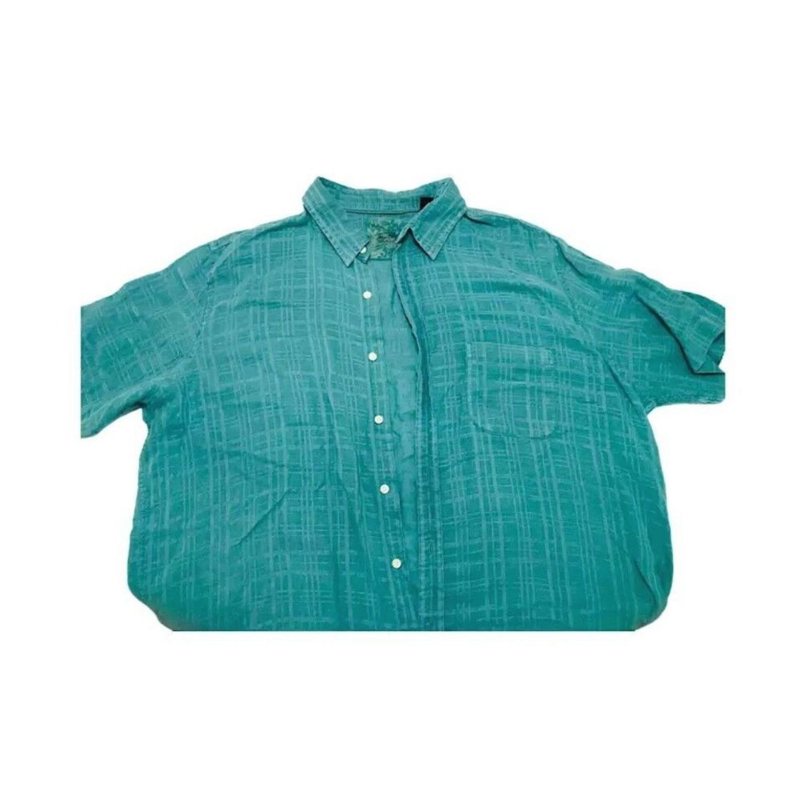 Tasso Elba Tasso Elba Island Men's Shirt Turquoise Green XXL Linen Size US XXL / EU 58 / 5 - 1 Thumbnail