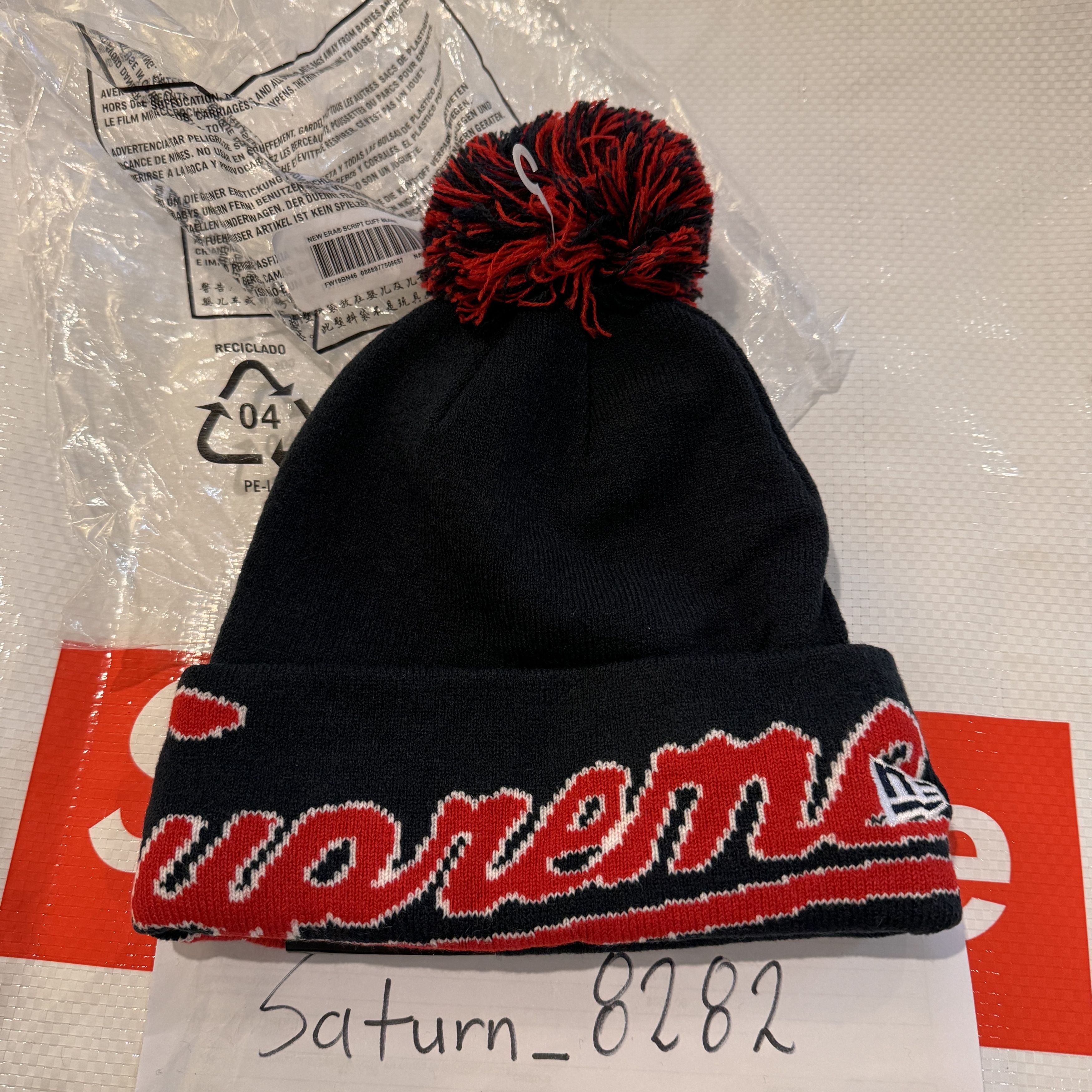 New Era Supreme Script Beanie | Grailed