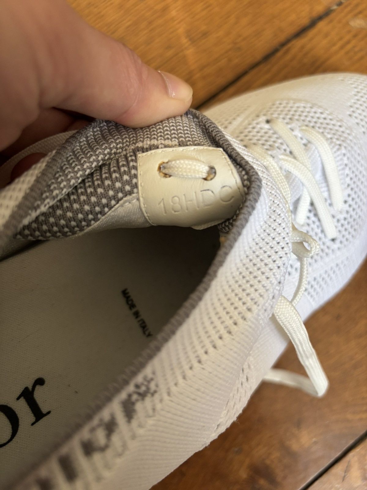 Dior Dior B21 Knit Sneakers – White (EU 45 / US 12) Size US 12 / EU 45 - 12 Thumbnail