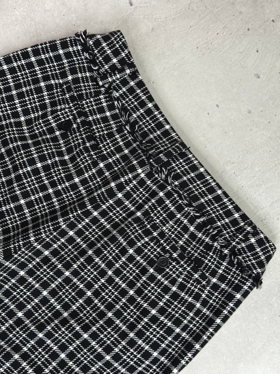 Weekend Max Mara Max Mara Weekend Check Pants Frayed Hem Cropped Trousers E38 Size 28" / US 6 / IT 42 - 11 Thumbnail