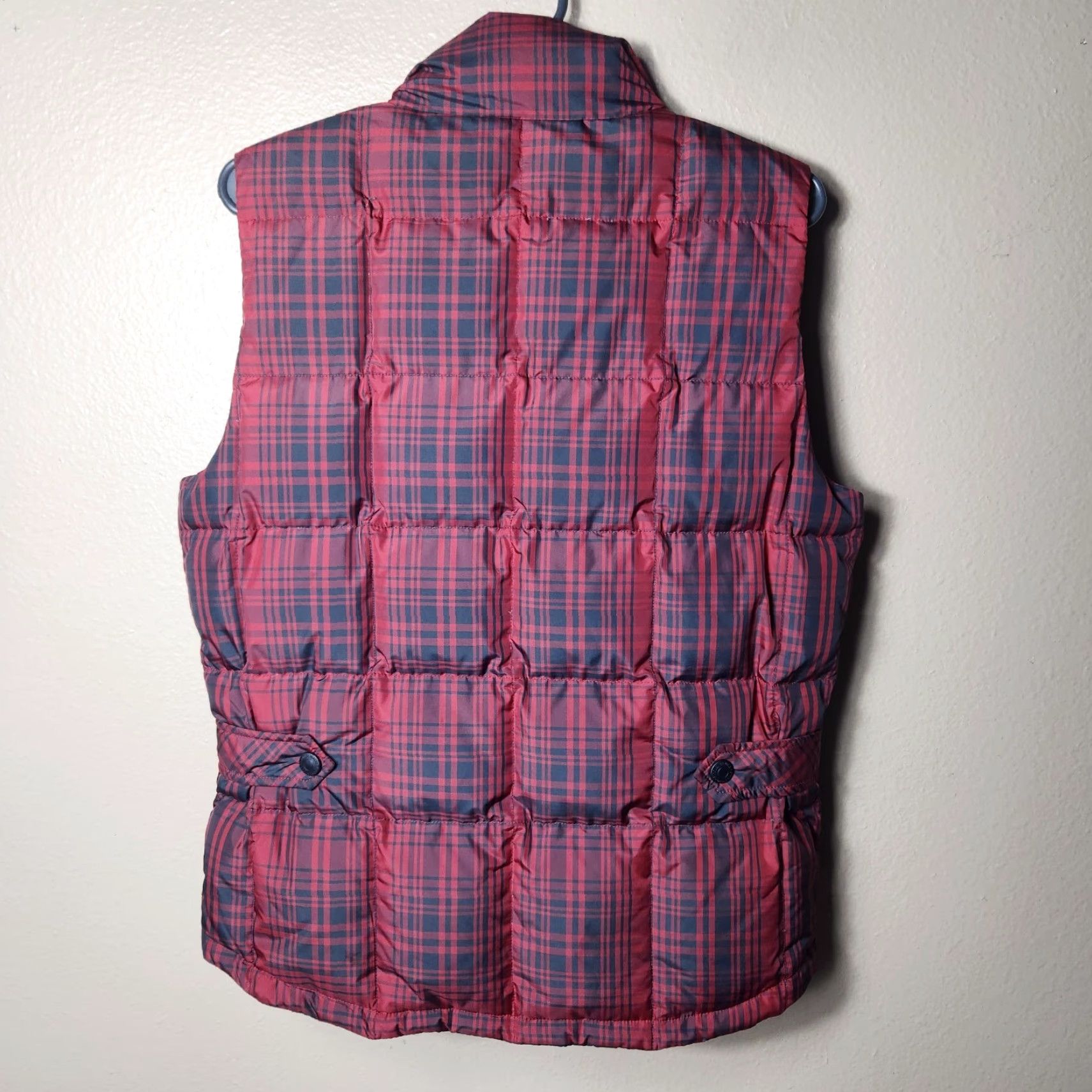Eddie Bauer VINTAGE Eddie Bauer WeatherEdge Womens Vest - Red/Black Plaid Goose Down, Zip, Pockets, Short, Size S, Womens Size S / US 4 / IT 40 - 5 Thumbnail