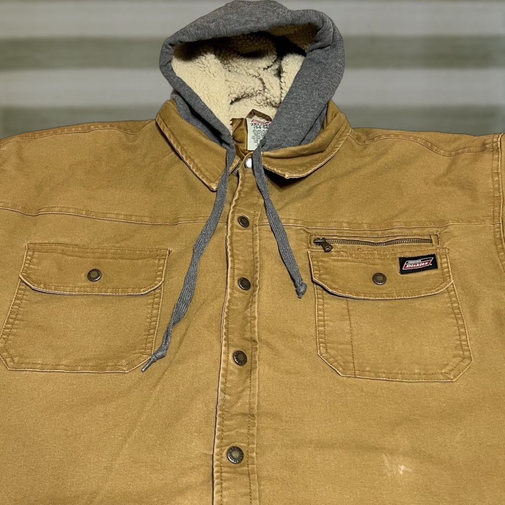 Dickies Dickies Jacket Men Lined Quilted Canvas Full Zip Snap Work 3XL Beige Stained Vintage: No Size US XXL / EU 58 / 5 - 1 Thumbnail