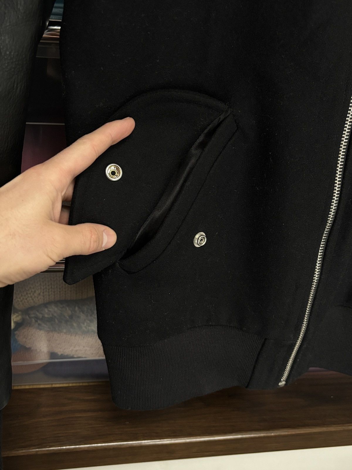Sandro Sandro Wool & Cow Leather Bomber Jacket Vintage Biker Size US M / EU 48-50 / 2 - 5 Thumbnail