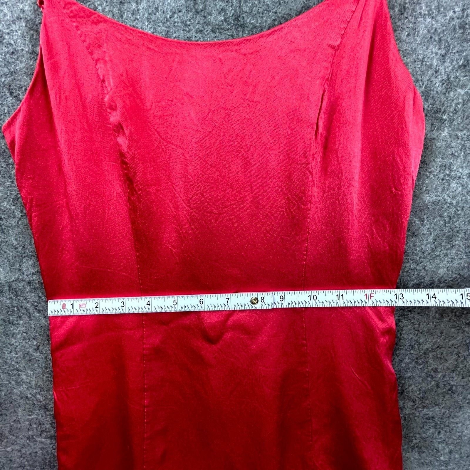 & Other Stories & Other Stories Slip Dress Womes Small Red Spaghetti Satin Size S / US 4 / IT 40 - 4 Thumbnail