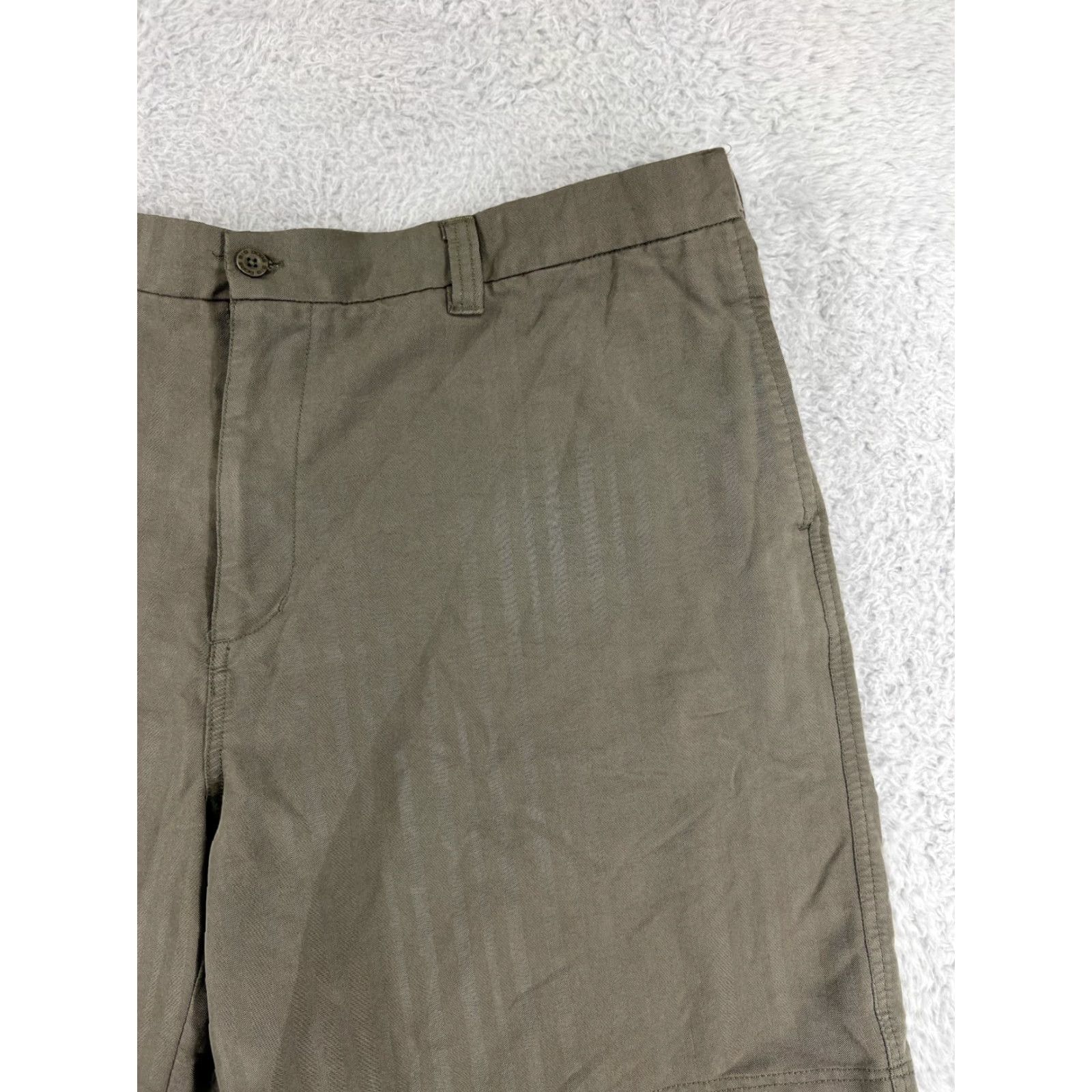 Big Dogs Big Dogs Mens Shorts 42 Green Rayon Blend Chino Beach Aloha Pattern Striped Casual Fall Spring Summer Mens Size US 42 / EU 58 - 5 Thumbnail