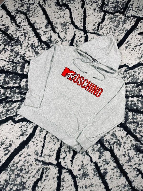 Moschino Moschino gray logo hoodie S mtv Size US S / EU 44-46 / 1 - 2 Thumbnail