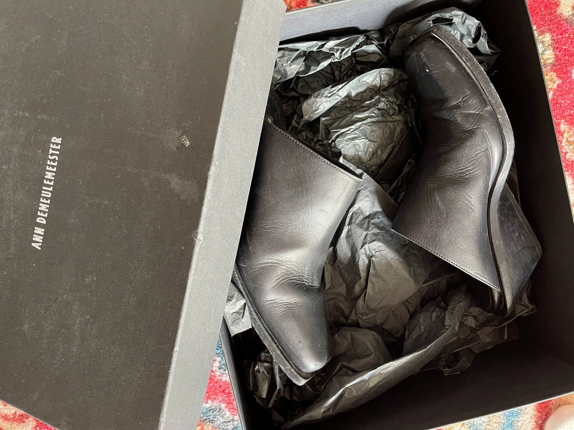 Ann Demeulemeester Ann Demeulemeester Classic Leather Block Heel Mule 37 Size US 6.5 / IT 36.5 - 4 Thumbnail
