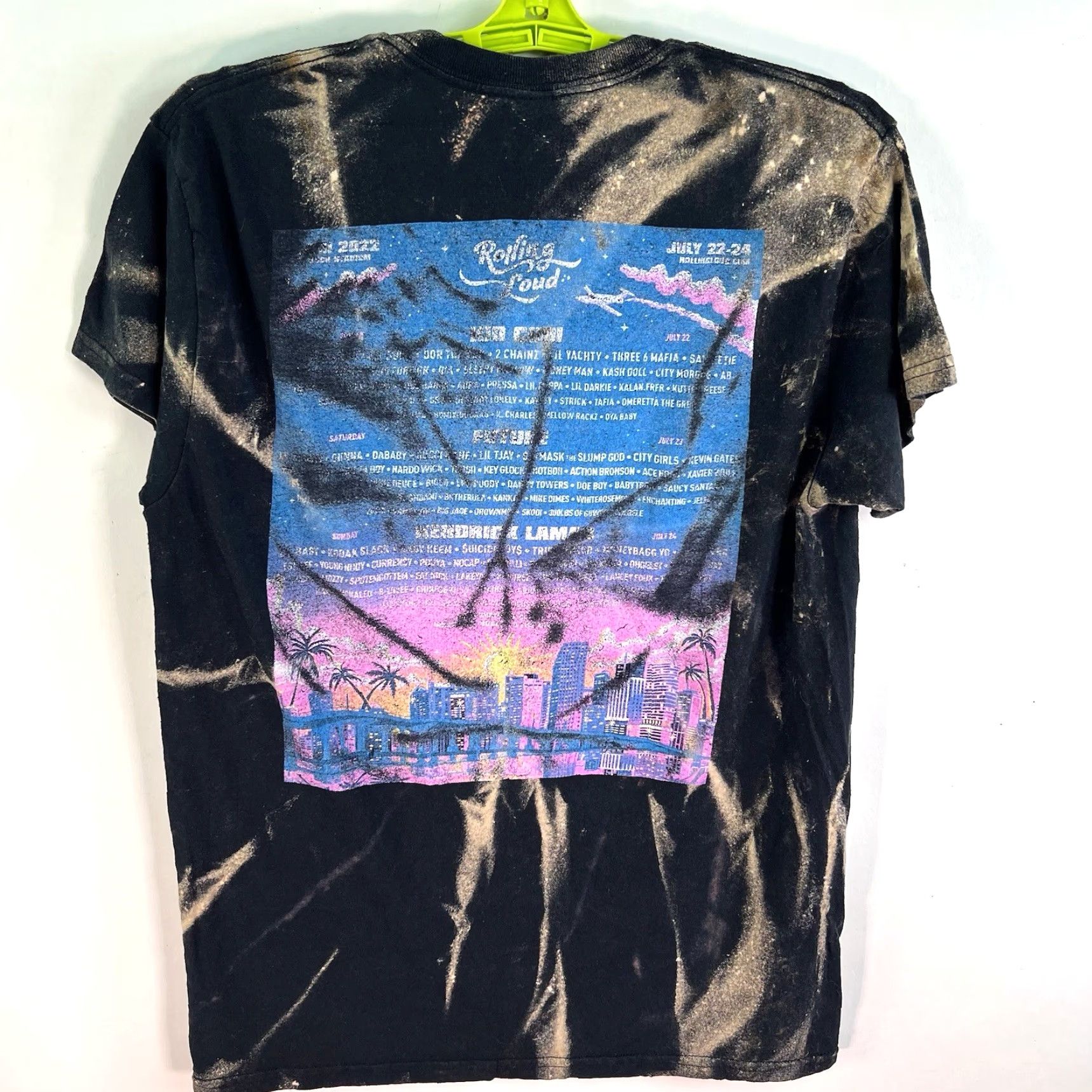 Gildan Gildan T-Shirt Adult Medium Black Rolling Loud 2022 Concert Tour Tie-Dye Graphic Print Hip Hop Mens Size US M / EU 48-50 / 2 - 2 Thumbnail