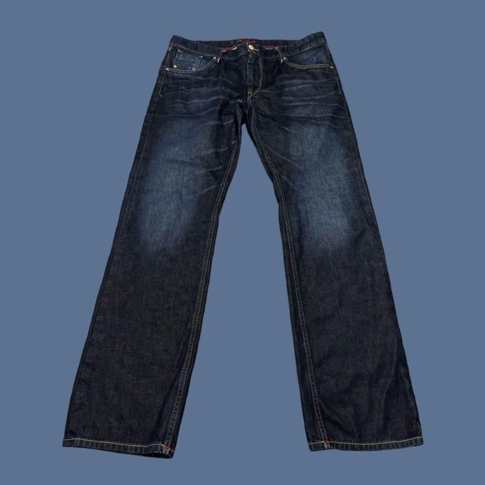 Robert Graham Robert Graham Jeans Mens 38x34 Classic Yates Straight Blue Denim 5-Pocket Stretch Mid Rise Size US 38 / EU 54 - 1 Thumbnail