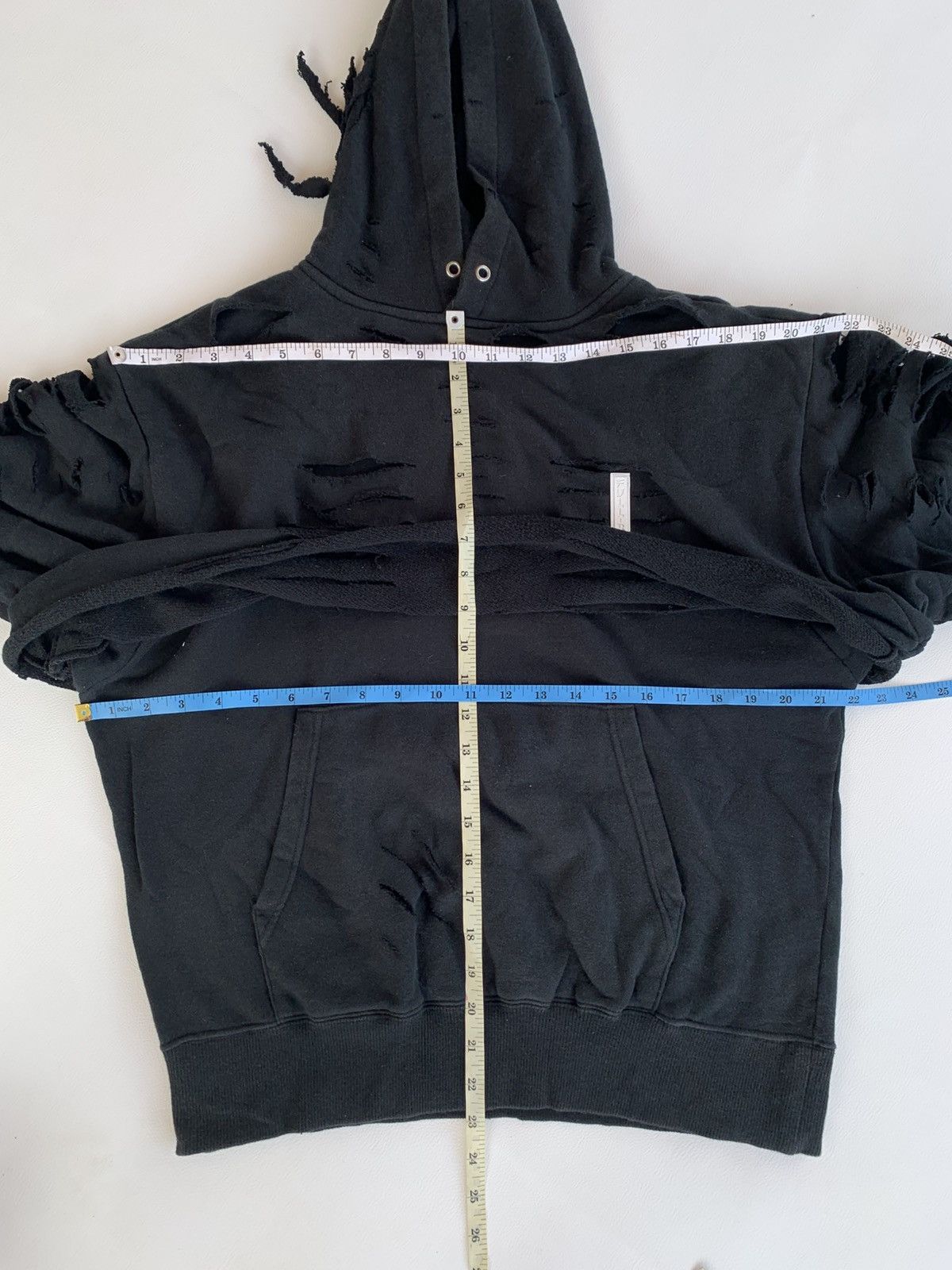KMRii FULL BK Crazy Distressed Double Layer Japanese Style Hoodie Size US M / EU 48-50 / 2 - 15 Thumbnail