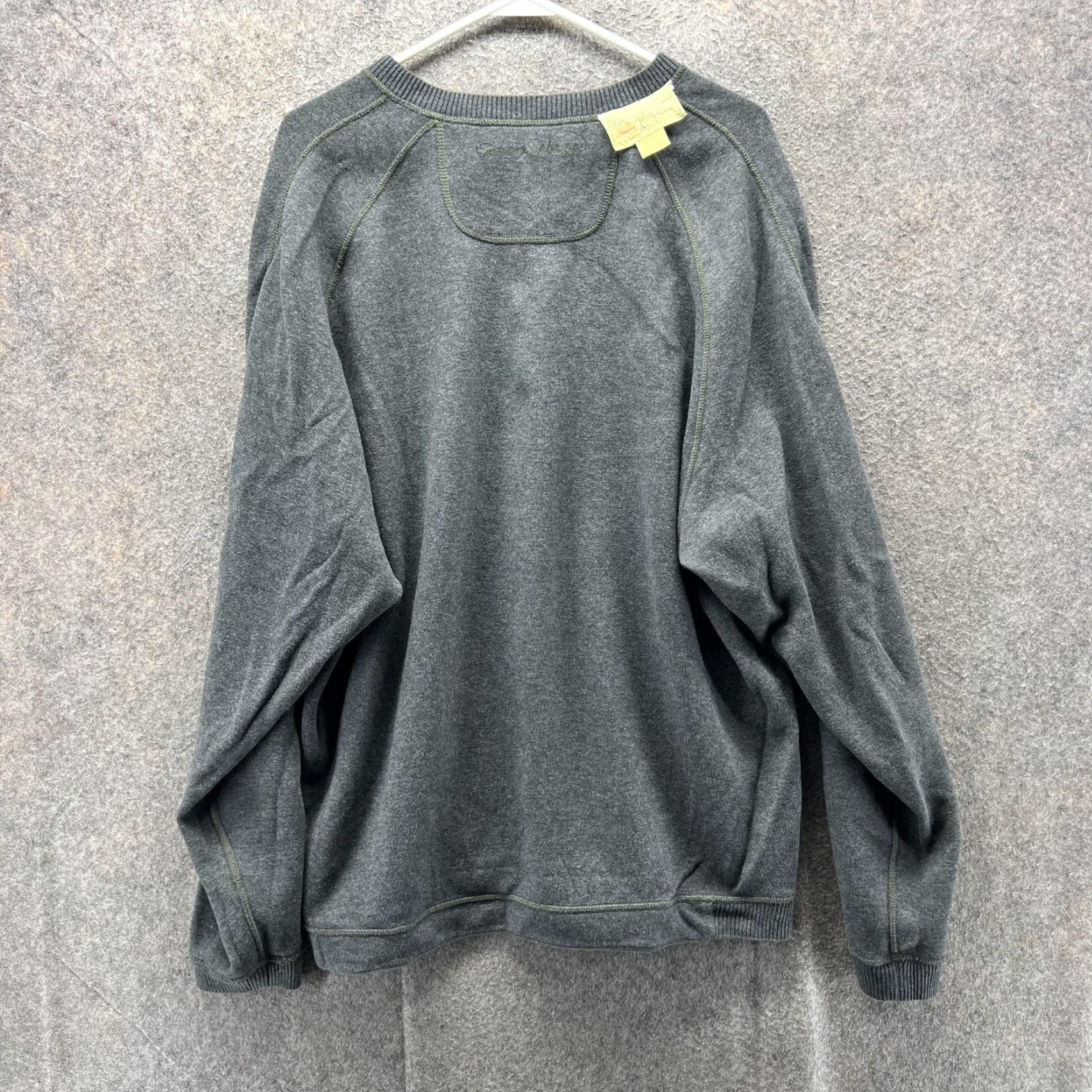 Tommy Bahama Tommy Bahama Sweater Mens XL Green V Neck Pullover Cotton Knit Reversible Knit, Solid, Raglan, Long Sleeve, Casual, Fall Winter Spring, Mens Size US XL / EU 56 / 4 - 4 Thumbnail