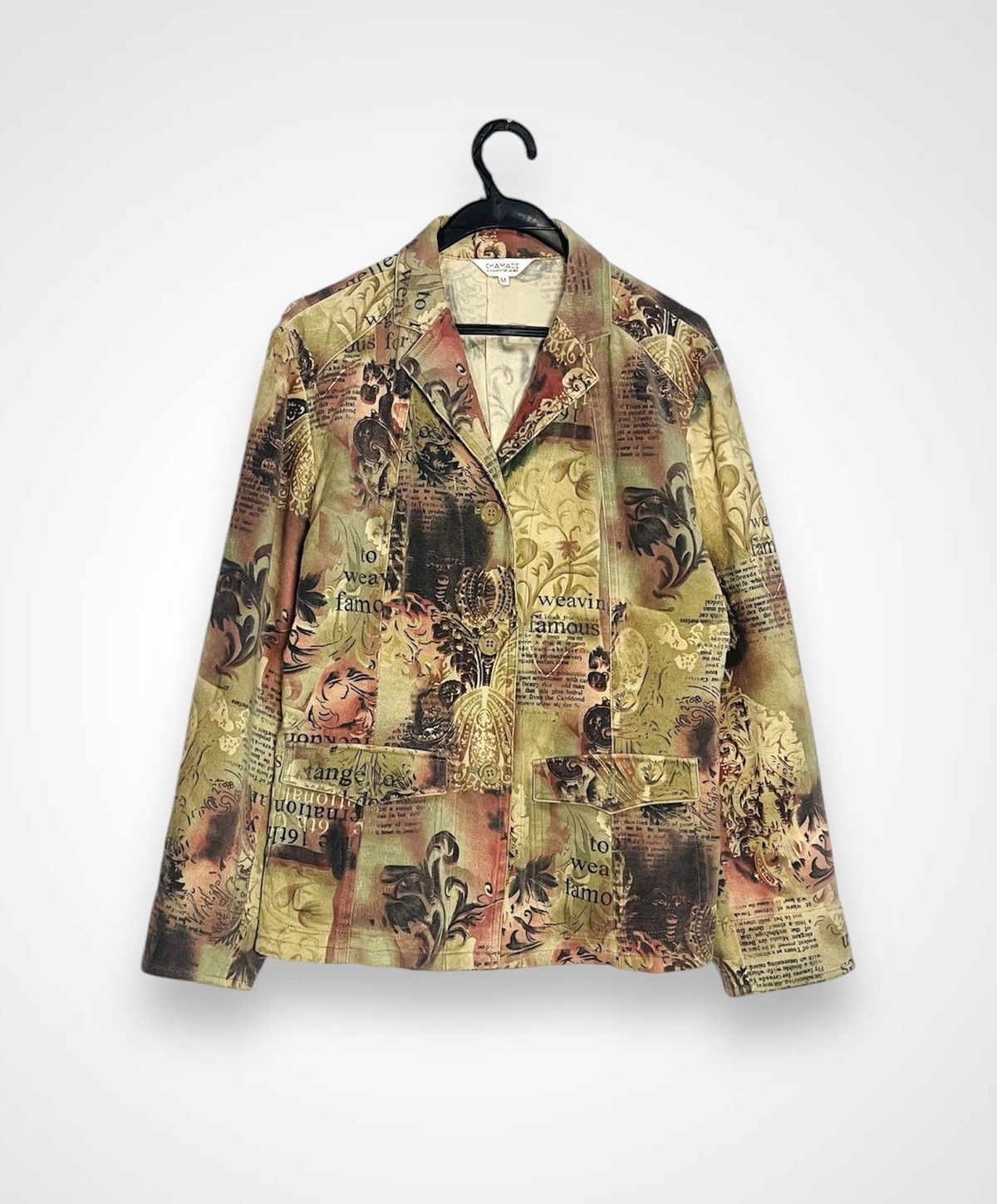 Japanese Brand Chamade Full Print Button Up Jacket (17) Size M / US 6-8 / IT 42-44 - 1 Thumbnail
