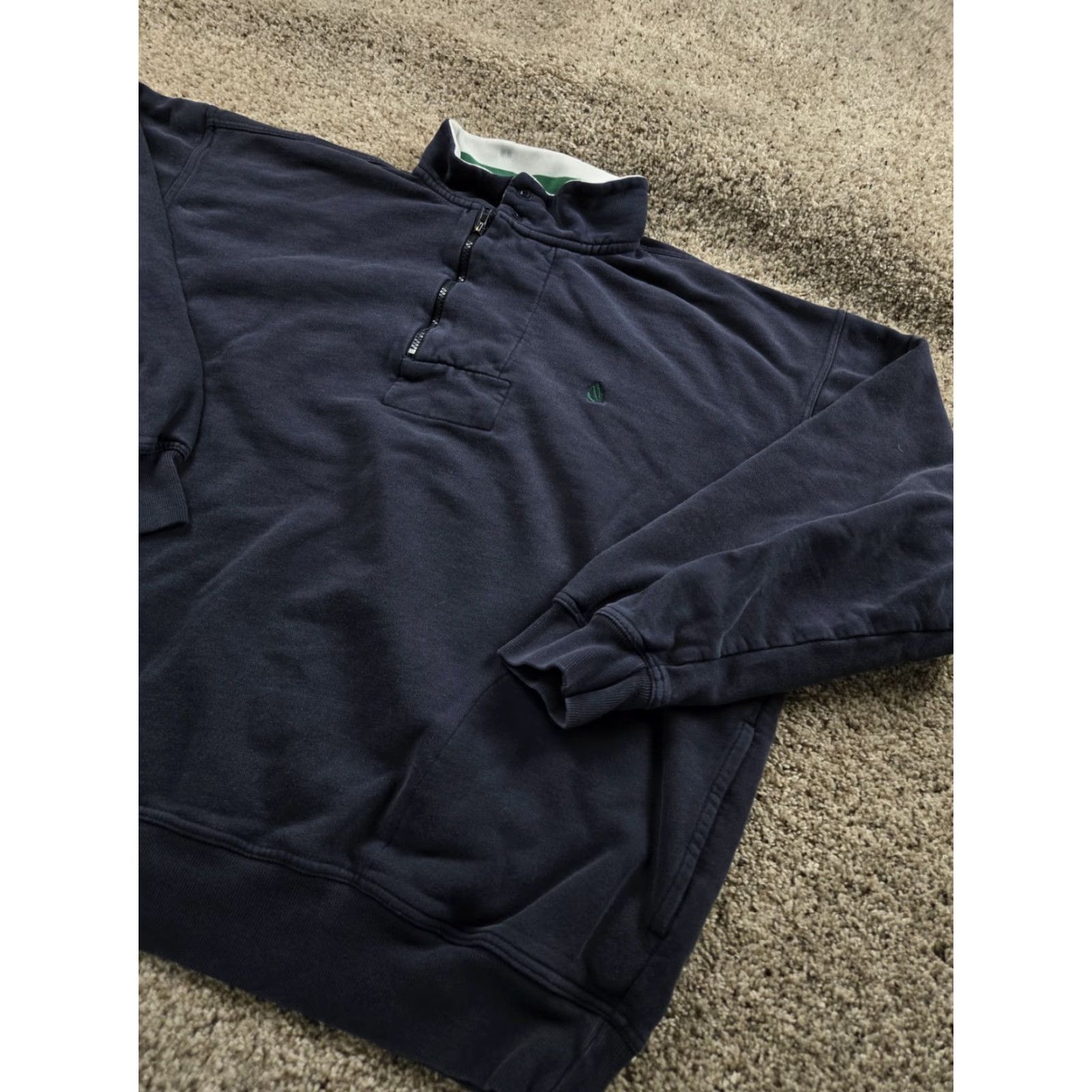 Nautica VINTAGE Nautica Sweatshirt 2XL Blue 1/4 Zip Long Sleeve Mock Neck Pullover Mens 2XL Navy Blue 90s Y2K Size US XXL / EU 58 / 5 - 2 Thumbnail