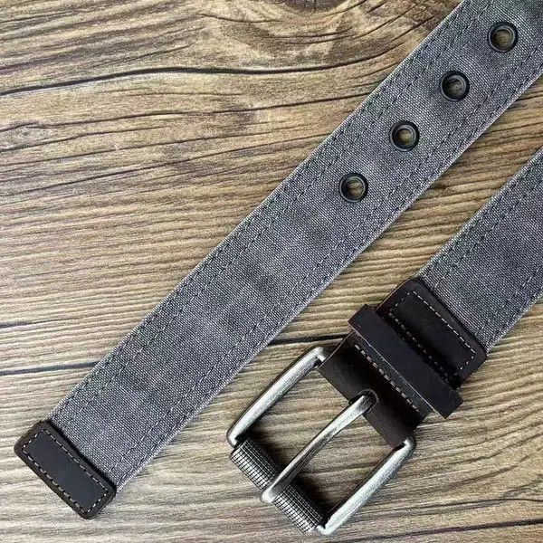 Japanese Brand nezawa x Risa Street Vintage 47 Inch Wide Canvas Gray Belt Size ONE SIZE - 3 Thumbnail