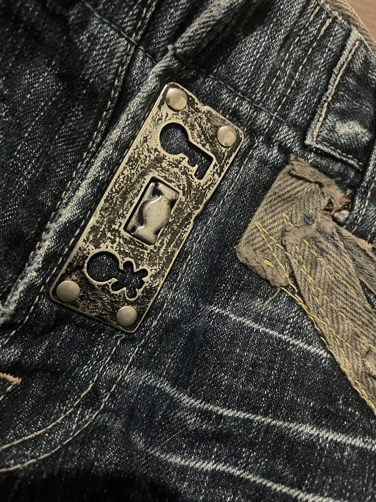 Marithe + Francois Girbaud Marithe Francois Girbaud Steel Lock Distressed Jeans Denim Size US 30 / EU 46 - 23 Thumbnail