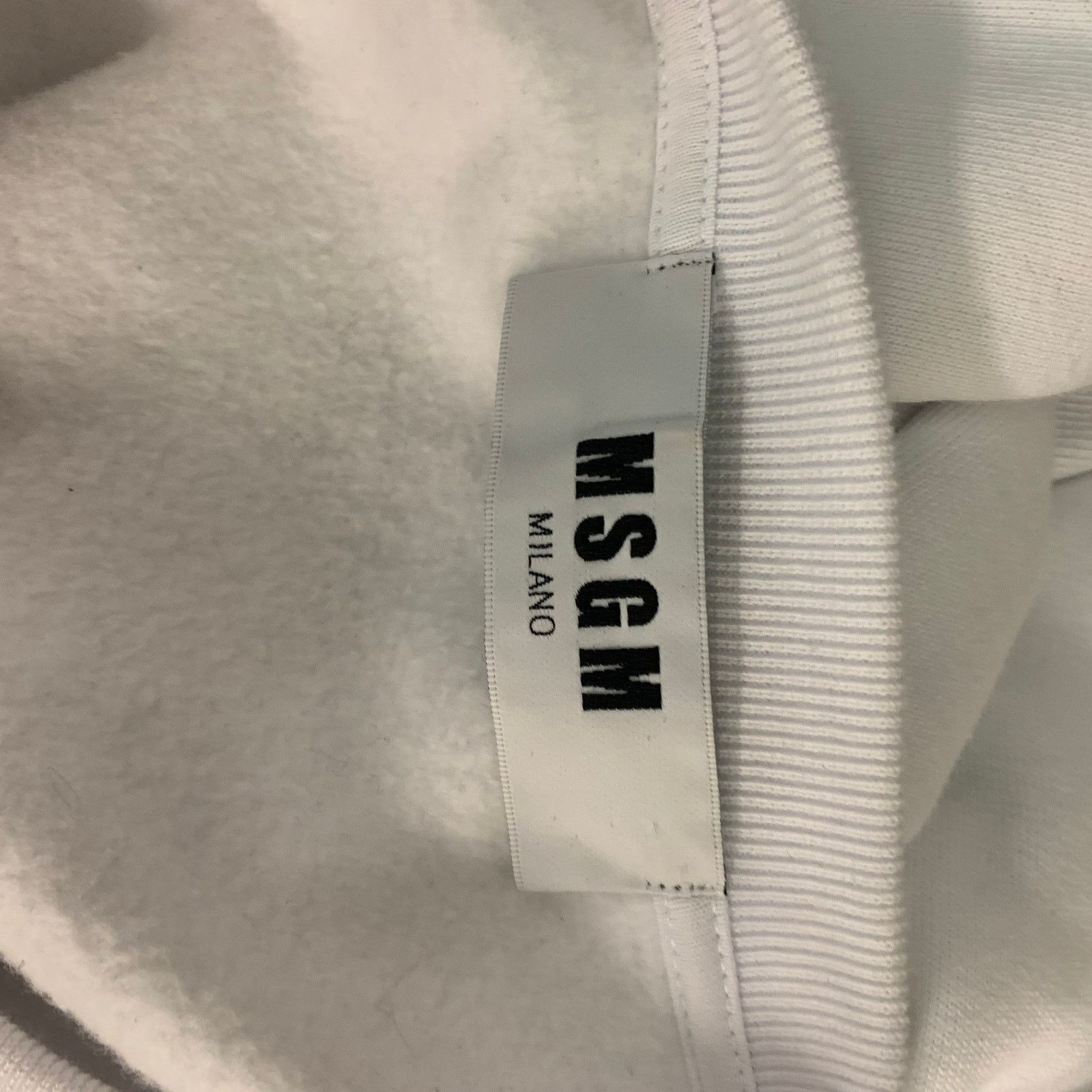 MSGM MSGM Size XS White Cotton Rhinestones Crew-Neck Pullover Size XS / US 0-2 / IT 36-38 - 5 Thumbnail