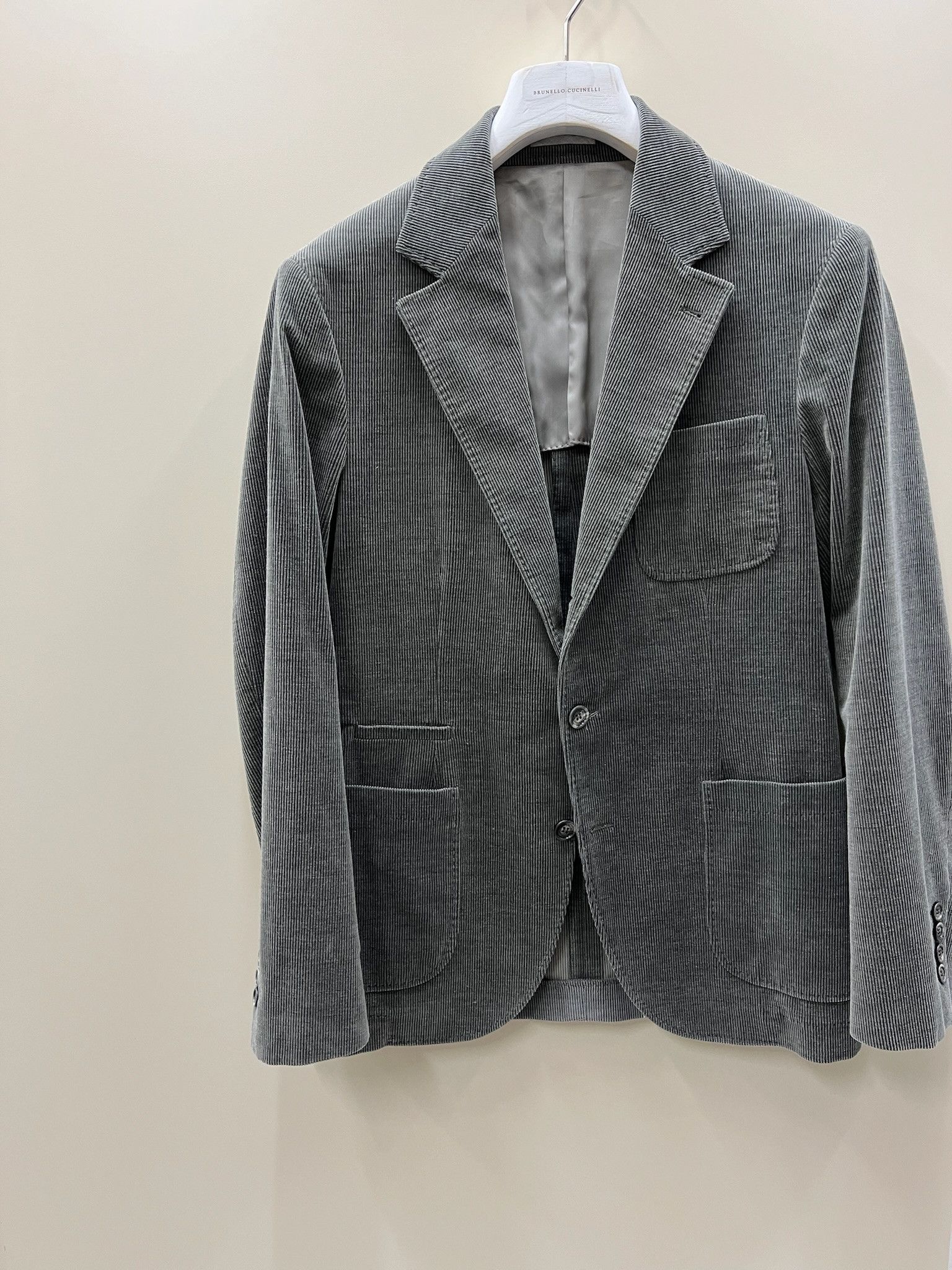 Brunello Cucinelli o1w1db10125 Suit Type Jacket in Dark Grey Size US S / EU 44-46 / 1 - 1 Thumbnail