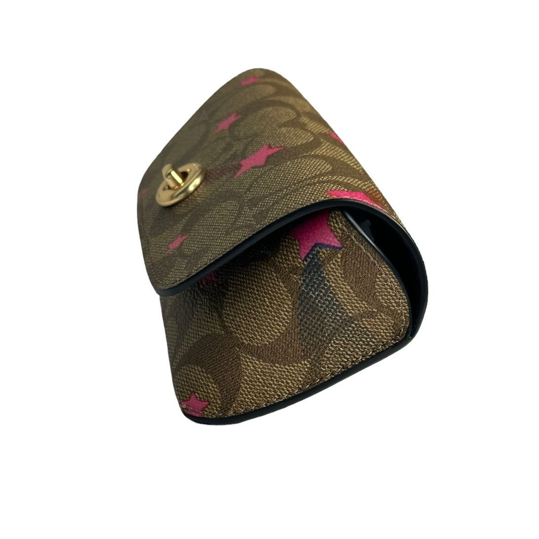 Coach Coach Sunglass Case In Signature Canvas With Disco Star Size ONE SIZE - 5 Thumbnail