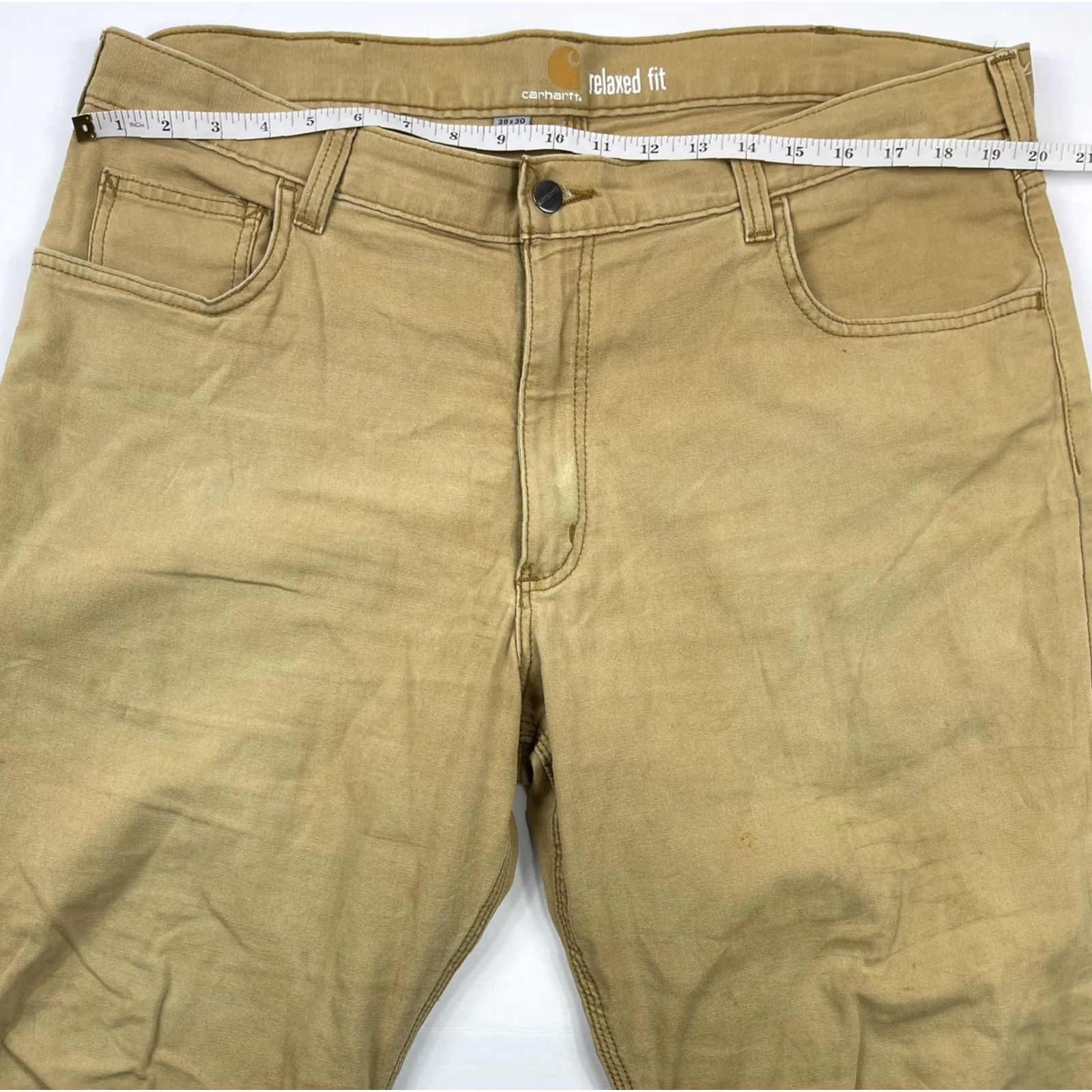 Carhartt Carhartt Men's Relaxed Fit Canvas Work Pants 38x30 Brown 5-Pocket Classic Size US 38 / EU 54 - 6 Thumbnail