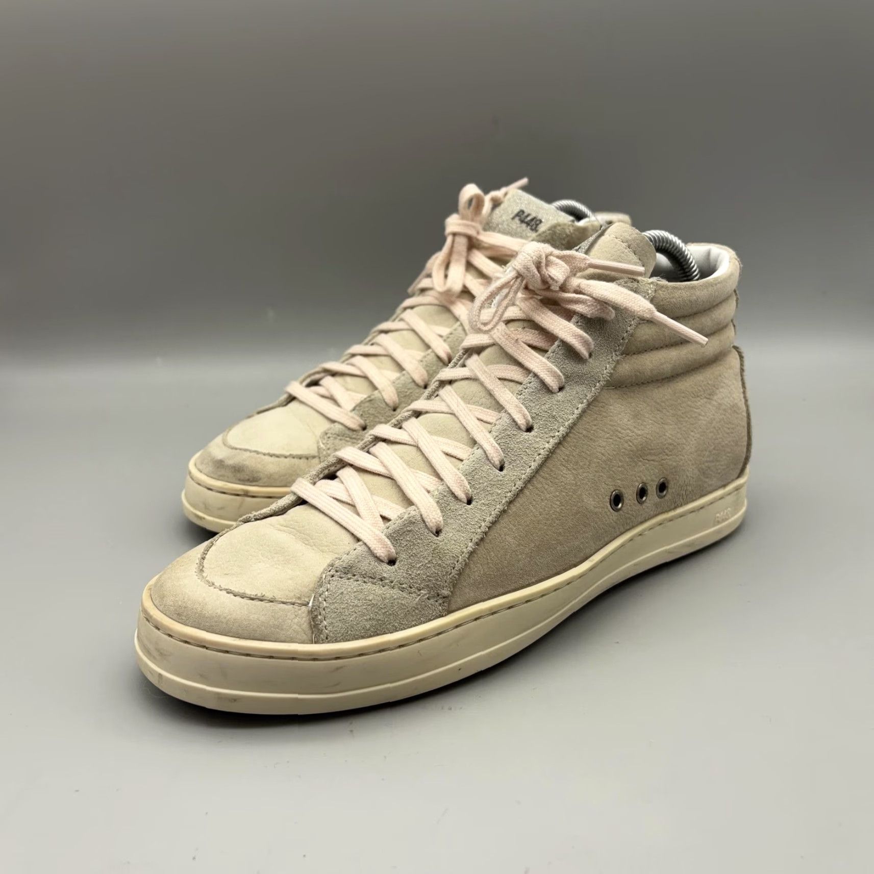 P448 P448 Shoes Womens Beige Suede Mid Top Zipper Sneakers Lined Casual Walking Size 38 EU 38 US 7.5 Shoes Mens Womens Girls Boys Size S / US 4 / IT 40 - 3 Thumbnail