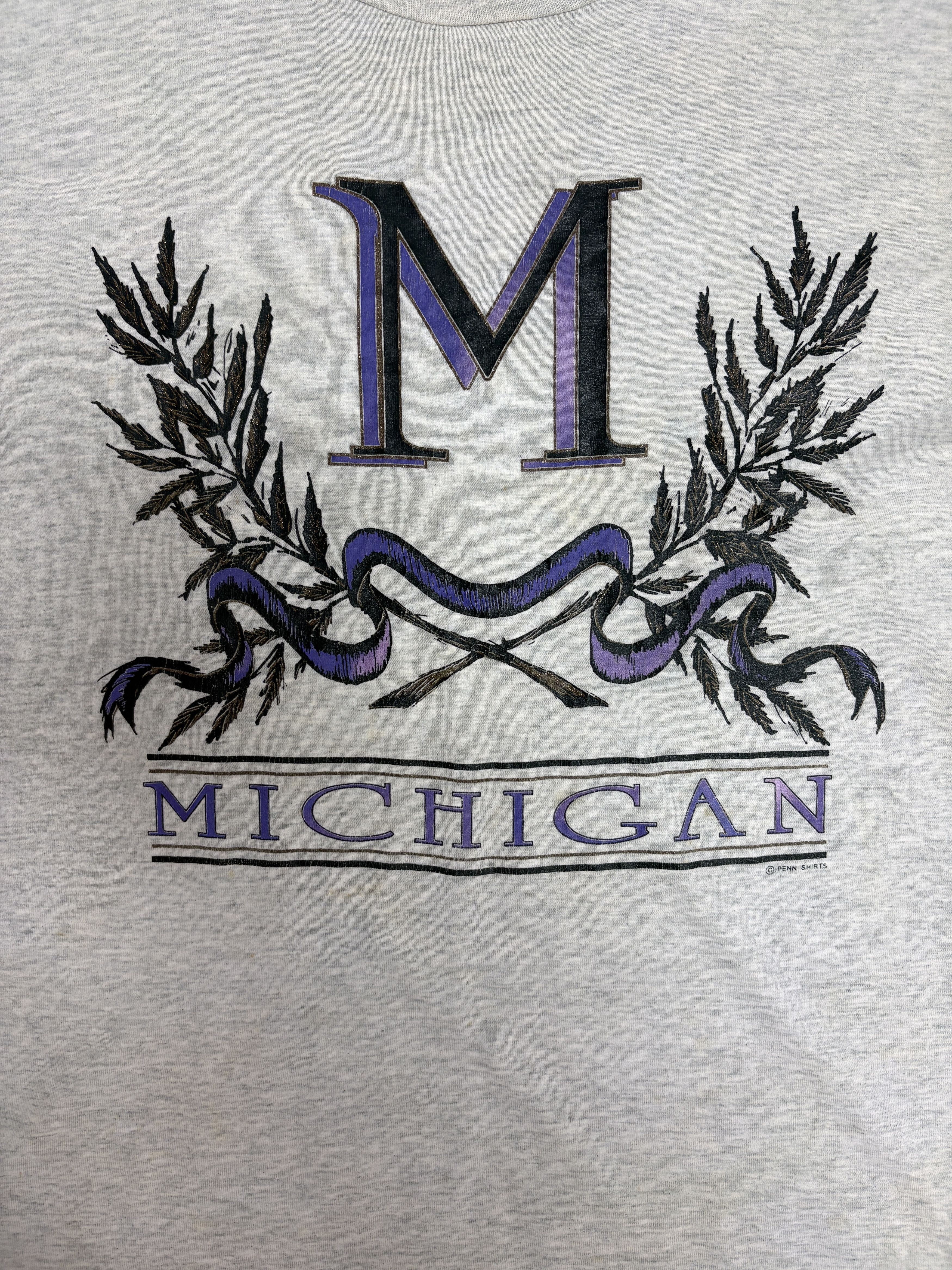 Vintage Michigan Tourist Vintage Made in USA Grey T-Shirt Tee Size US XL / EU 56 / 4 - 2 Thumbnail