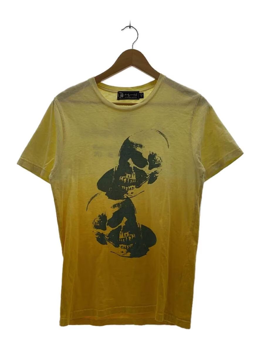 image of Hysteric Glamour Two Tone Skull Tee in Yellow, Men's (Size Medium)