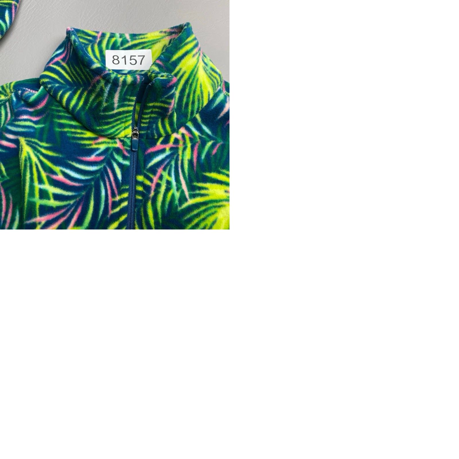 Lands' End VINTAGE Lands' End Anyweather Fleece Pullover Womens Medium 10-12 1/4 Zip Tropical 8157 Size M / US 6-8 / IT 42-44 - 9 Thumbnail