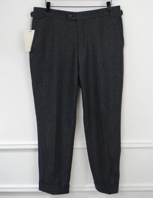 Suitsupply Men Suitsupply Soho Suhu Trousers Flannel Wool Grey UK/US36S Size 36S - 1 Thumbnail