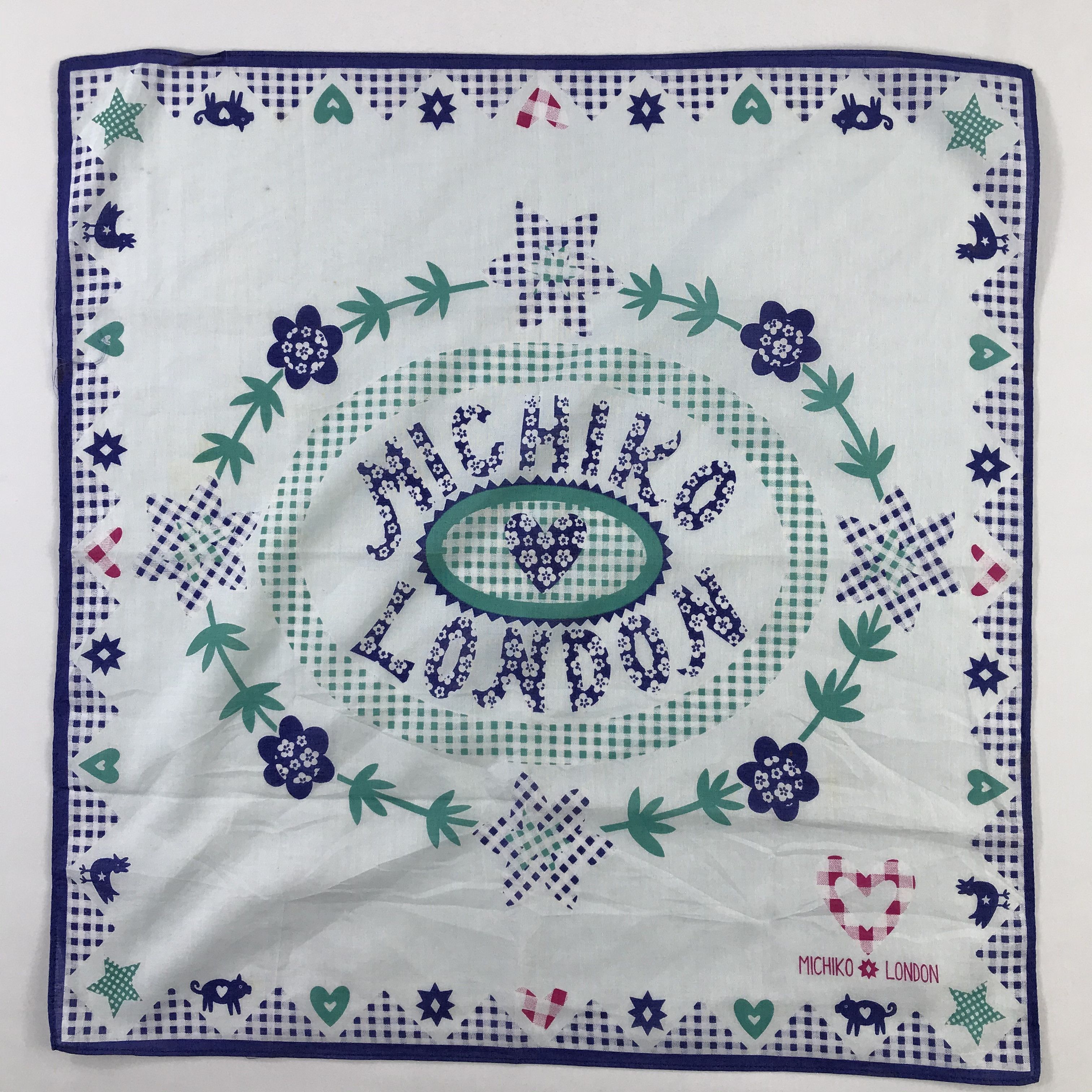 Michiko Koshino London × Vintage Michiko London Bandana / Handkerchief / Neckerchief - S768 Size ONE SIZE - 1 Thumbnail