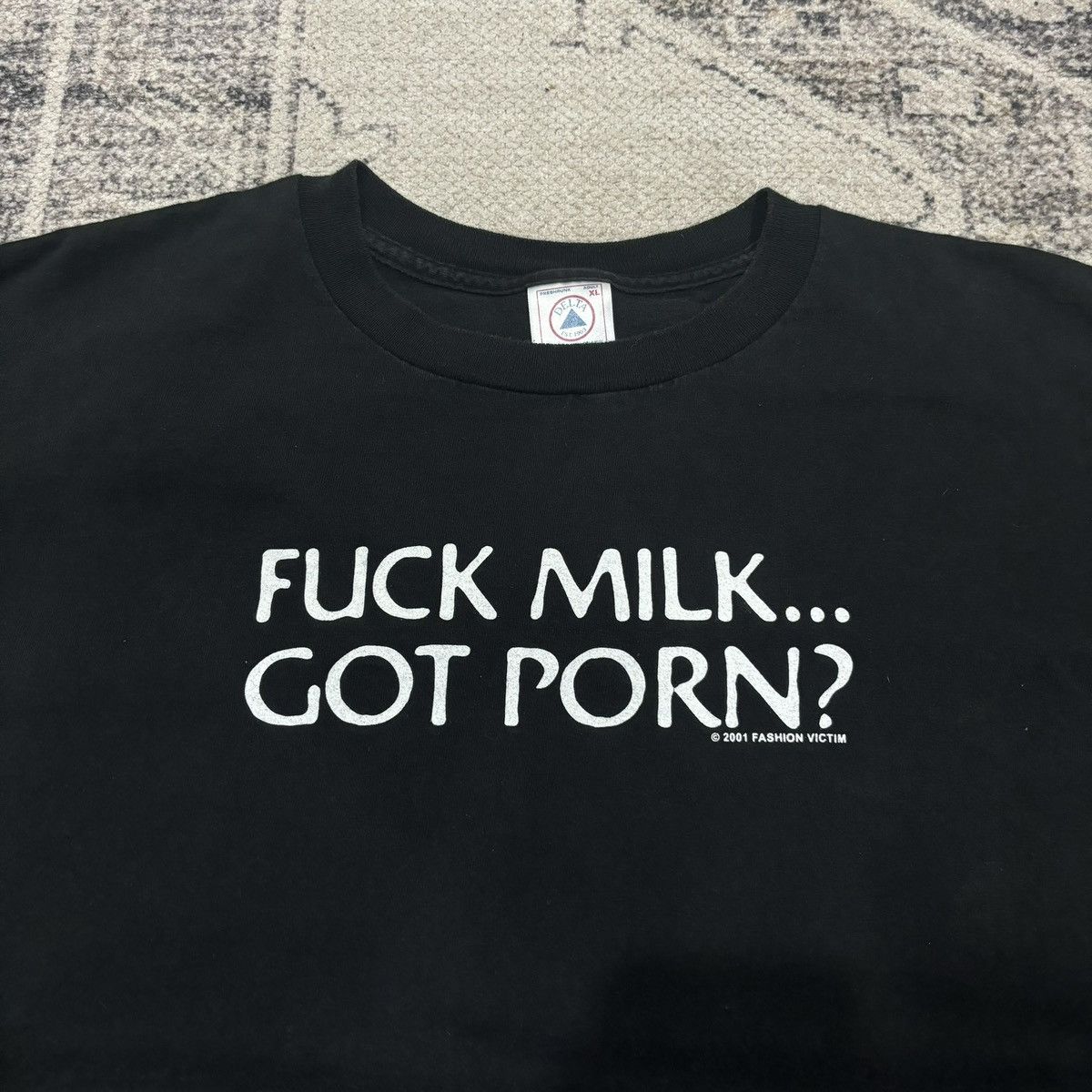 Fashion Victim × Vintage FASHION VICTIM “GOT PORN?” 2001 TEXT T-SHIRT Size US XL / EU 56 / 4 - 3 Thumbnail