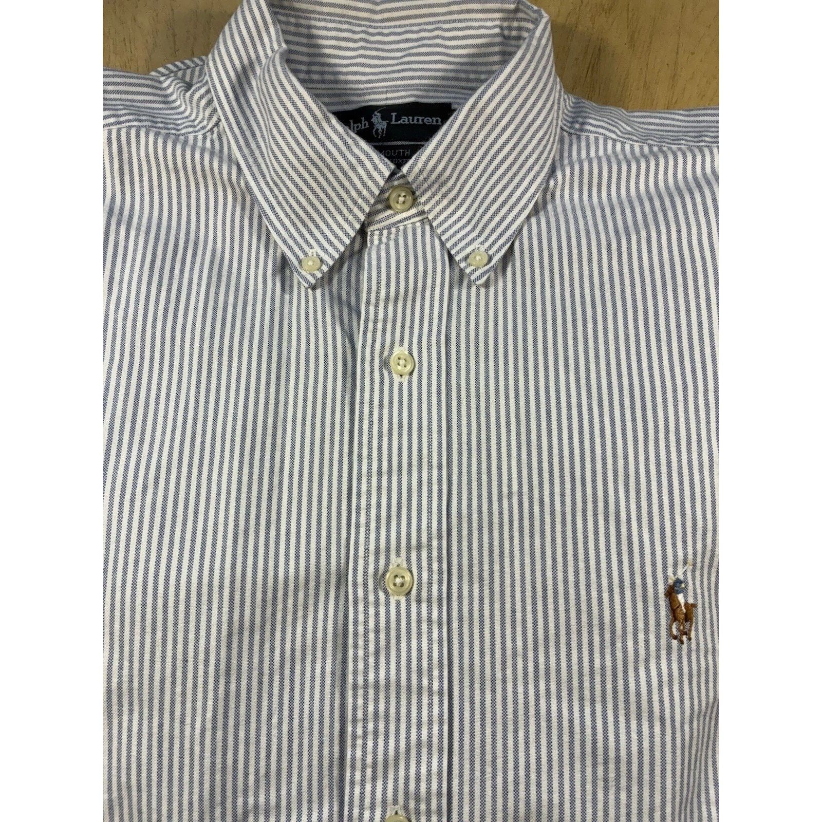 Polo Ralph Lauren VTG 90s Ralph Lauren Yarmouth Oxford Stripe Shirt Men 16.5 Size US L / EU 52-54 / 3 - 9 Thumbnail