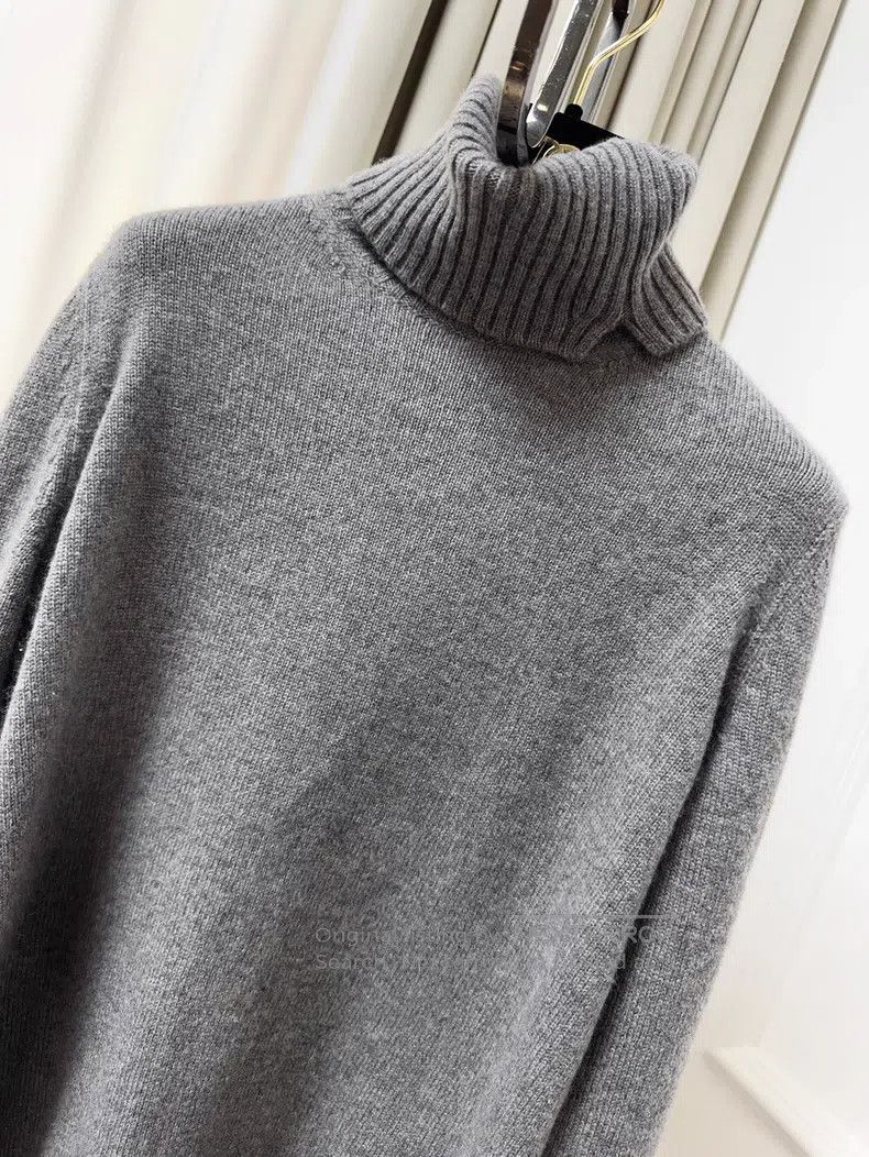 Loro Piana Loro Piana Gray High Neck Knit Top Size S / US 4 / IT 40 - 2 Thumbnail