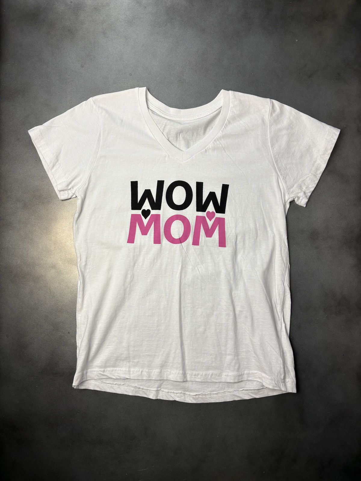 Other Wow Mom V Neck Baby Tee V-Neck Ironic 2000s Y2K Fun Cute Etc Size US XS / EU 42 / 0 - 1 Thumbnail