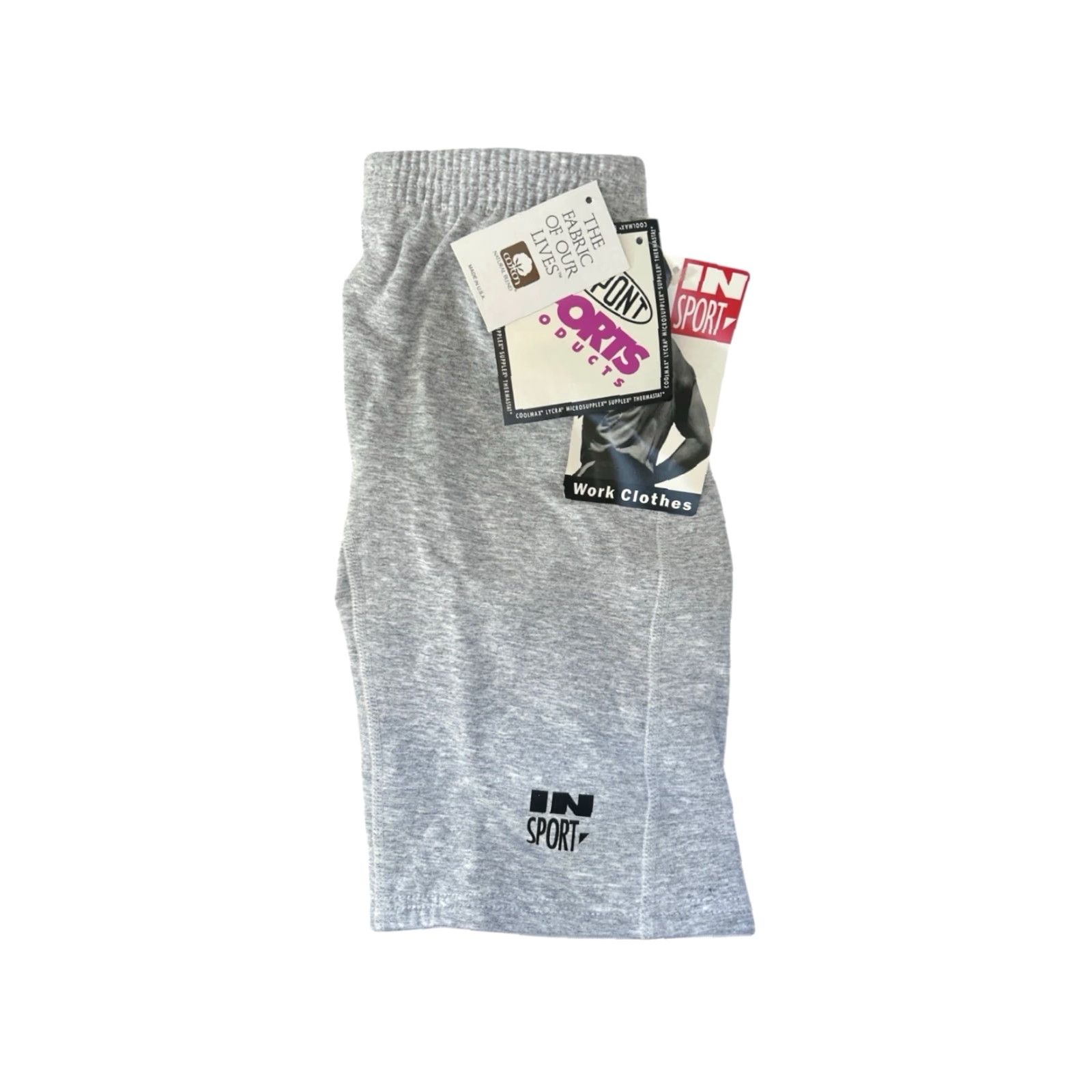 Vintage VINTAGE in sport Athletic Shorts Mens M Gray 90s Deadstock NWT Made in USA Athletic Mens Shorts 90s In Sport Gray NWT Deadstock USA Size US 31 - 4 Thumbnail