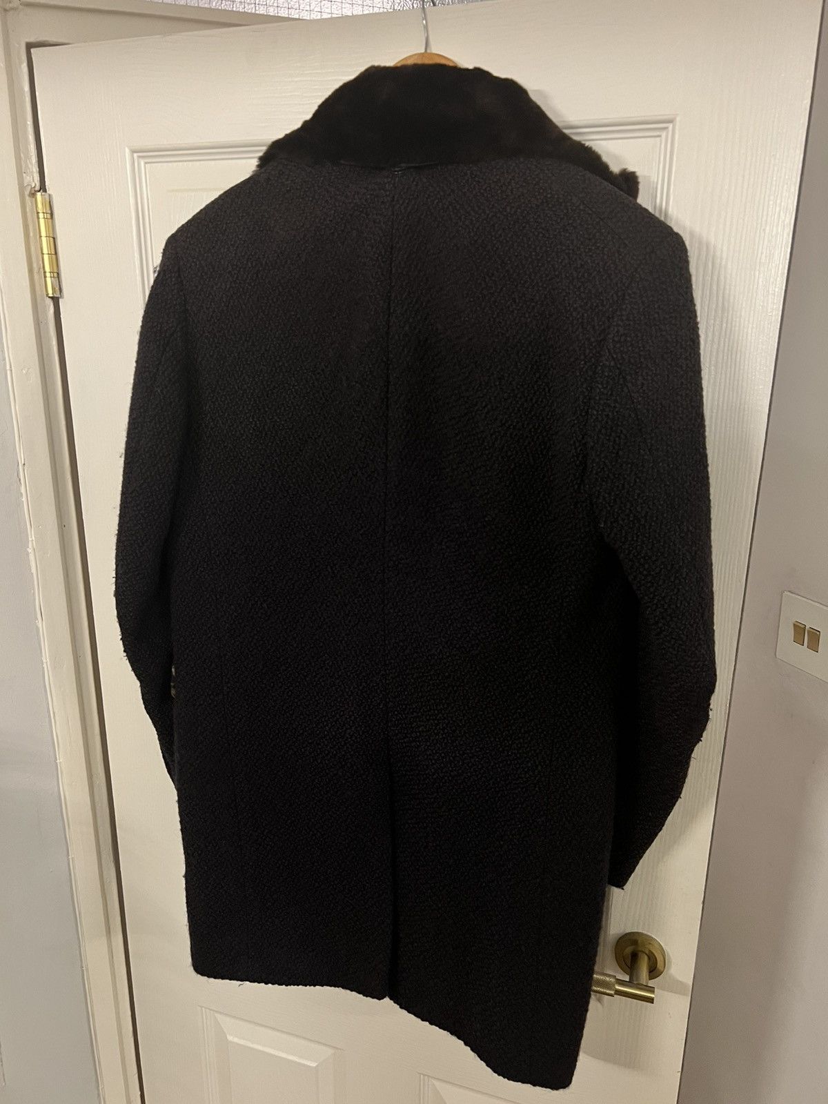 Paul Smith PAUL SMITH NAVY BLUE OVERCOAT WITH RABBIT FUR COLLAR SIZE M Size US M / EU 48-50 / 2 - 7 Thumbnail
