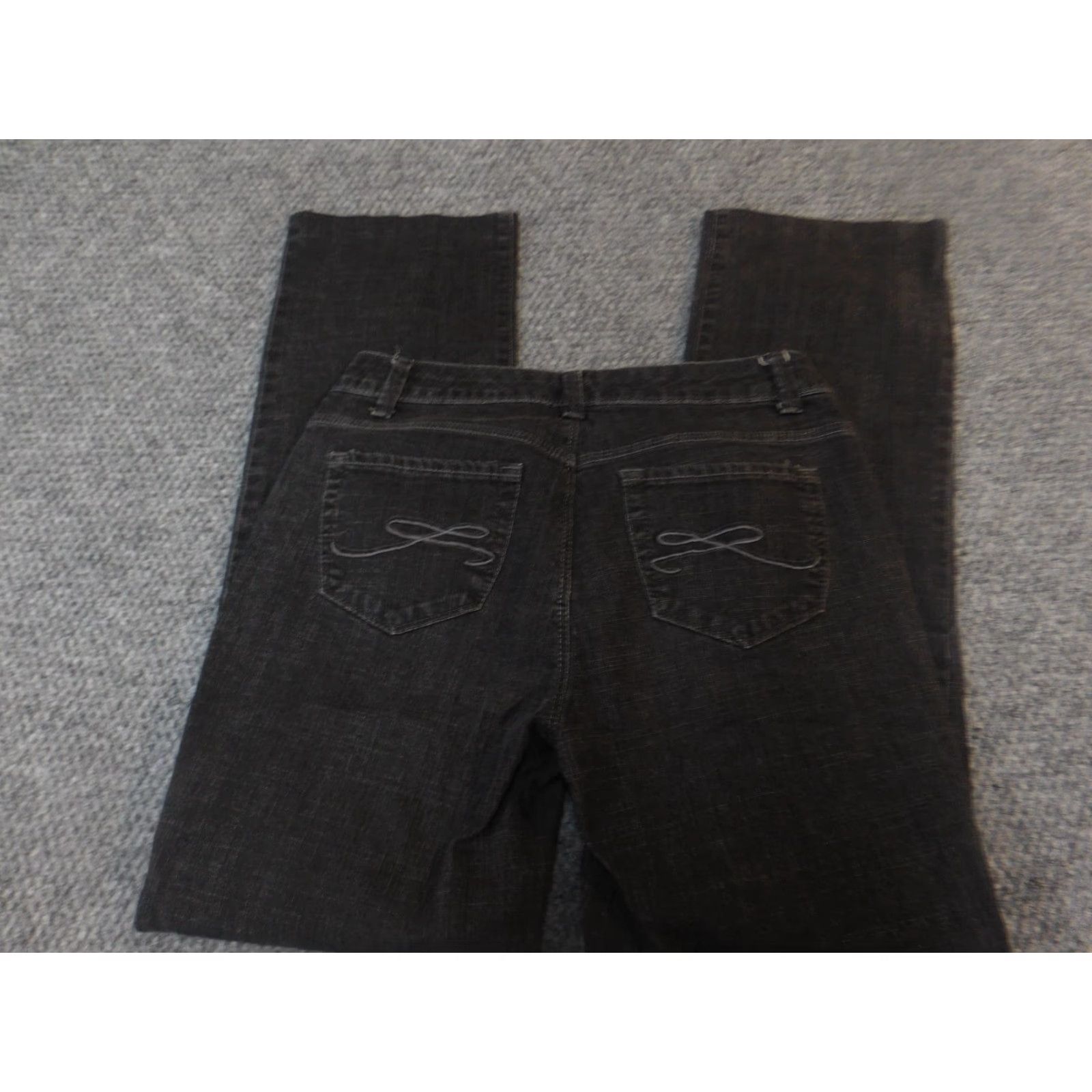 Vintage Style&co Womens Jeans Straight Denim 4 Black Slim Regular 28x28 Cotton Stretch Mid Rise Slim Jeans Womens Size 27" / US 4 / IT 40 - 7 Thumbnail